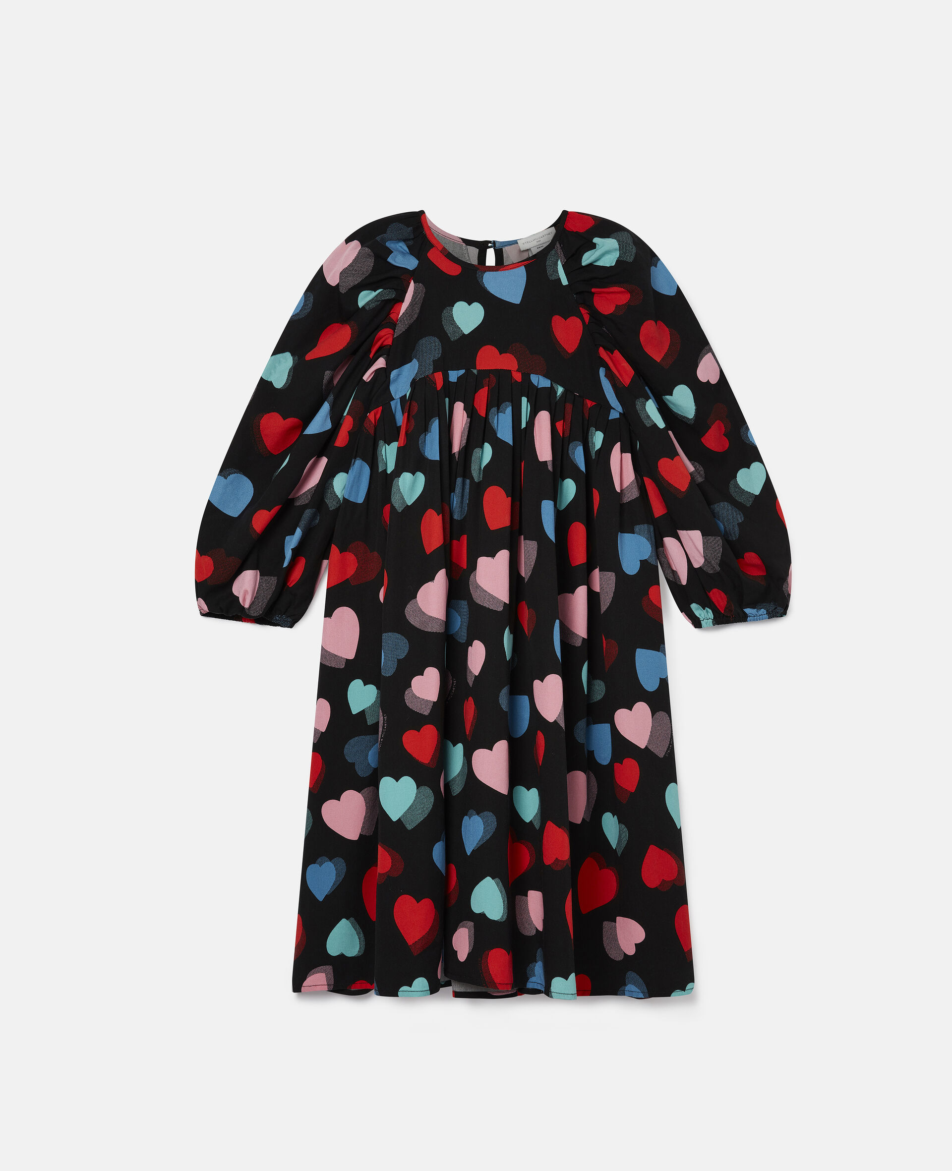 Hearts Tencel Twill Dress-Multicolour-large
