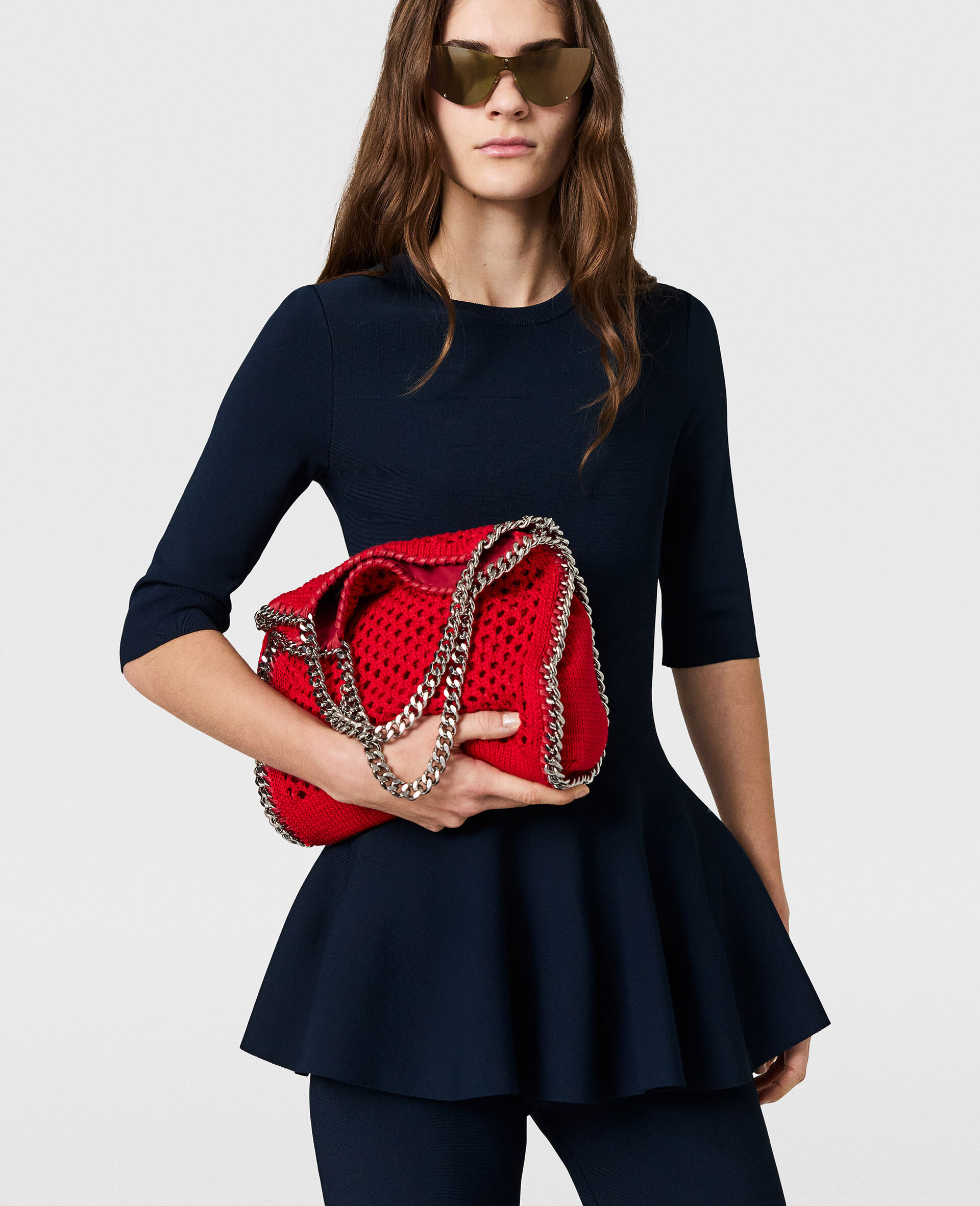 Falabella Mini Mesh Tote Bag-Red-large image number 5