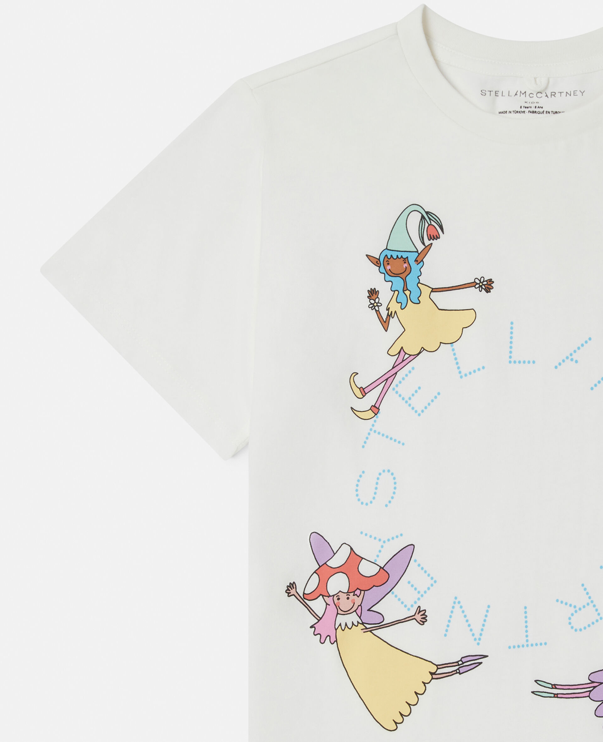 Fairies Print Crewneck T-Shirt-White-large image number 1