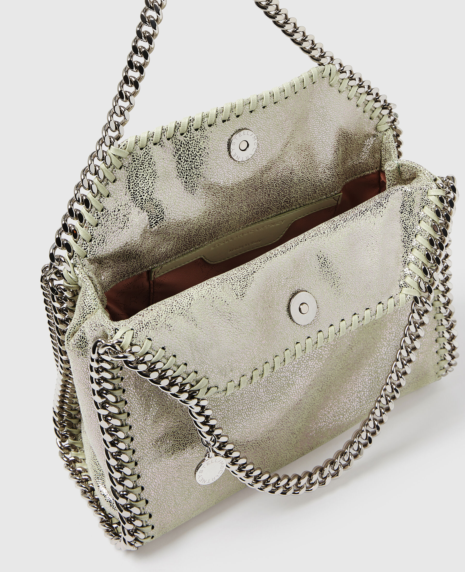 Falabella Mini Metallic Tote Bag-Green-large image number 3