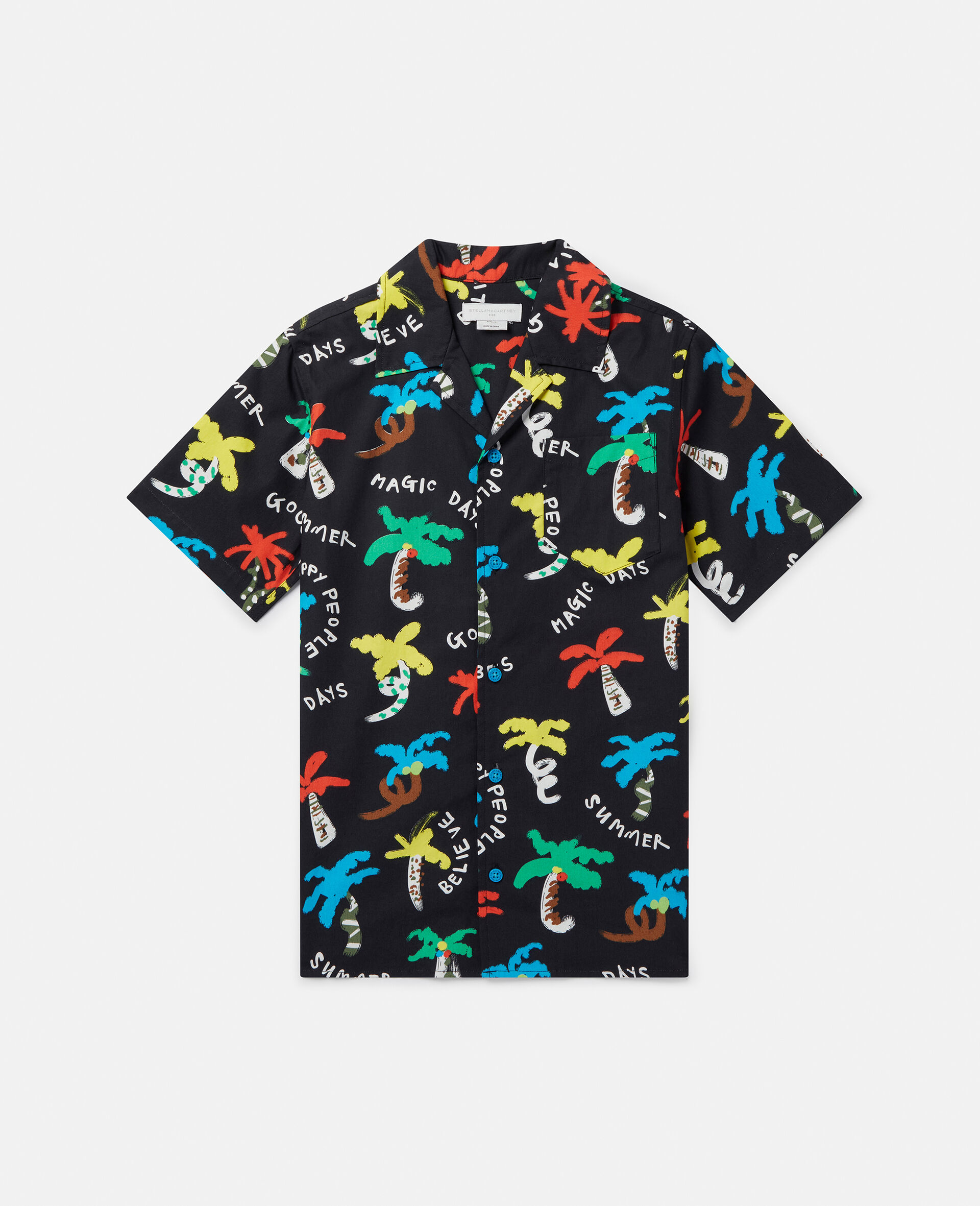 Good Vibes Palm Print Shirt-Multicolour-large image number 0