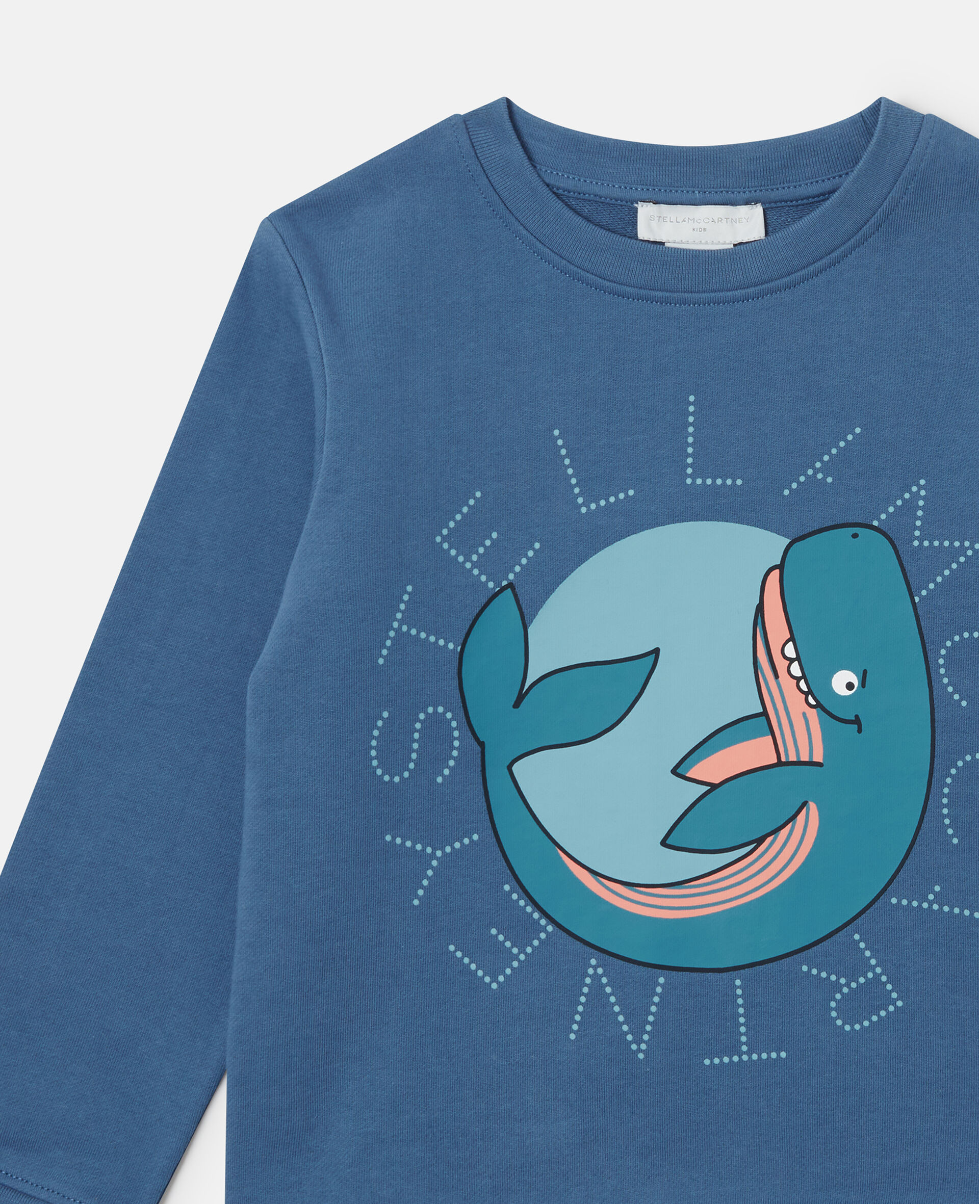 Sweat shirt graphique avec baleine-Bleu-medium
