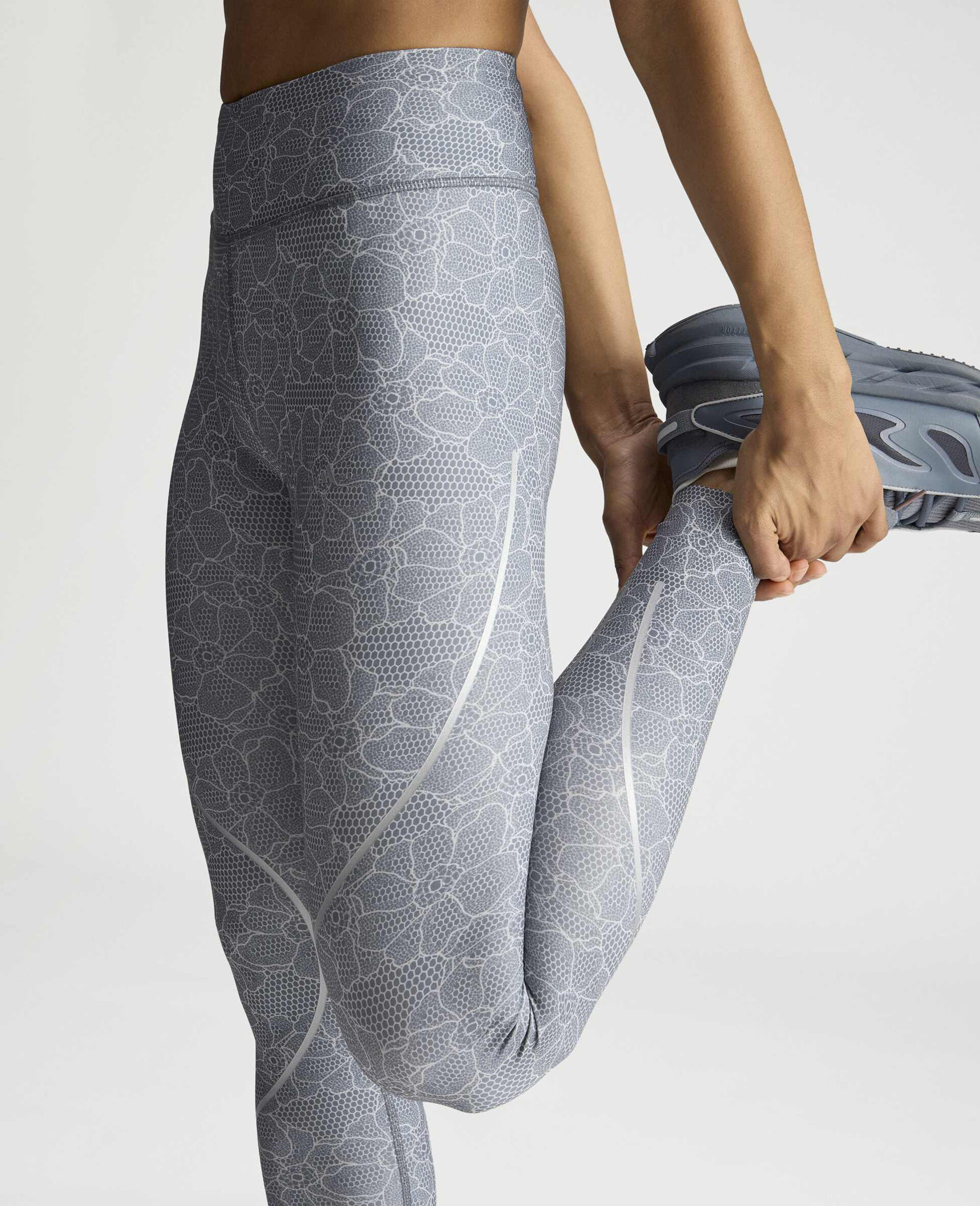TruePace Running 7/8 Leggings-Grey-large image number 2