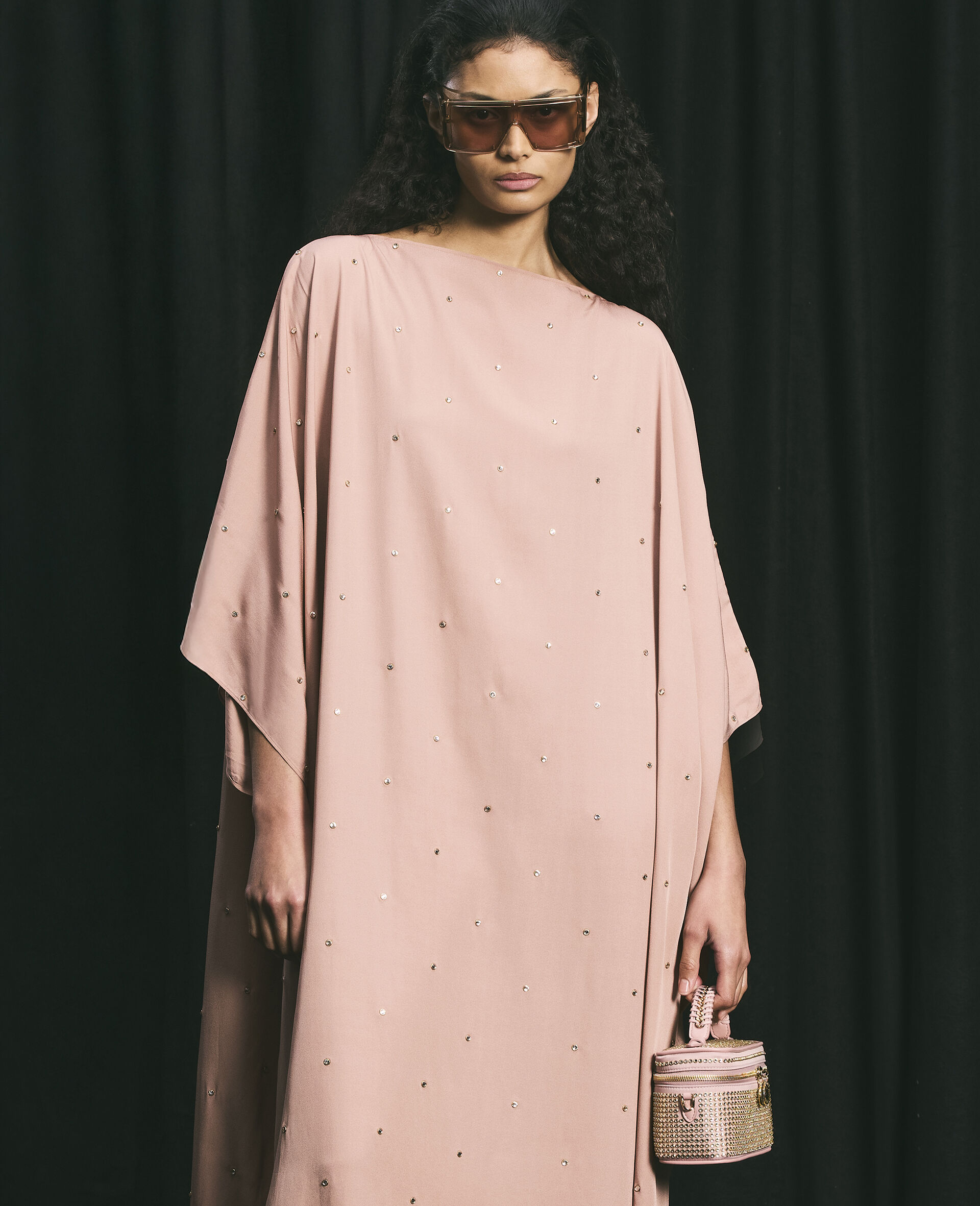 Kaftan-Kleid mit bleifreien Kristallen-Rose-large image number 2