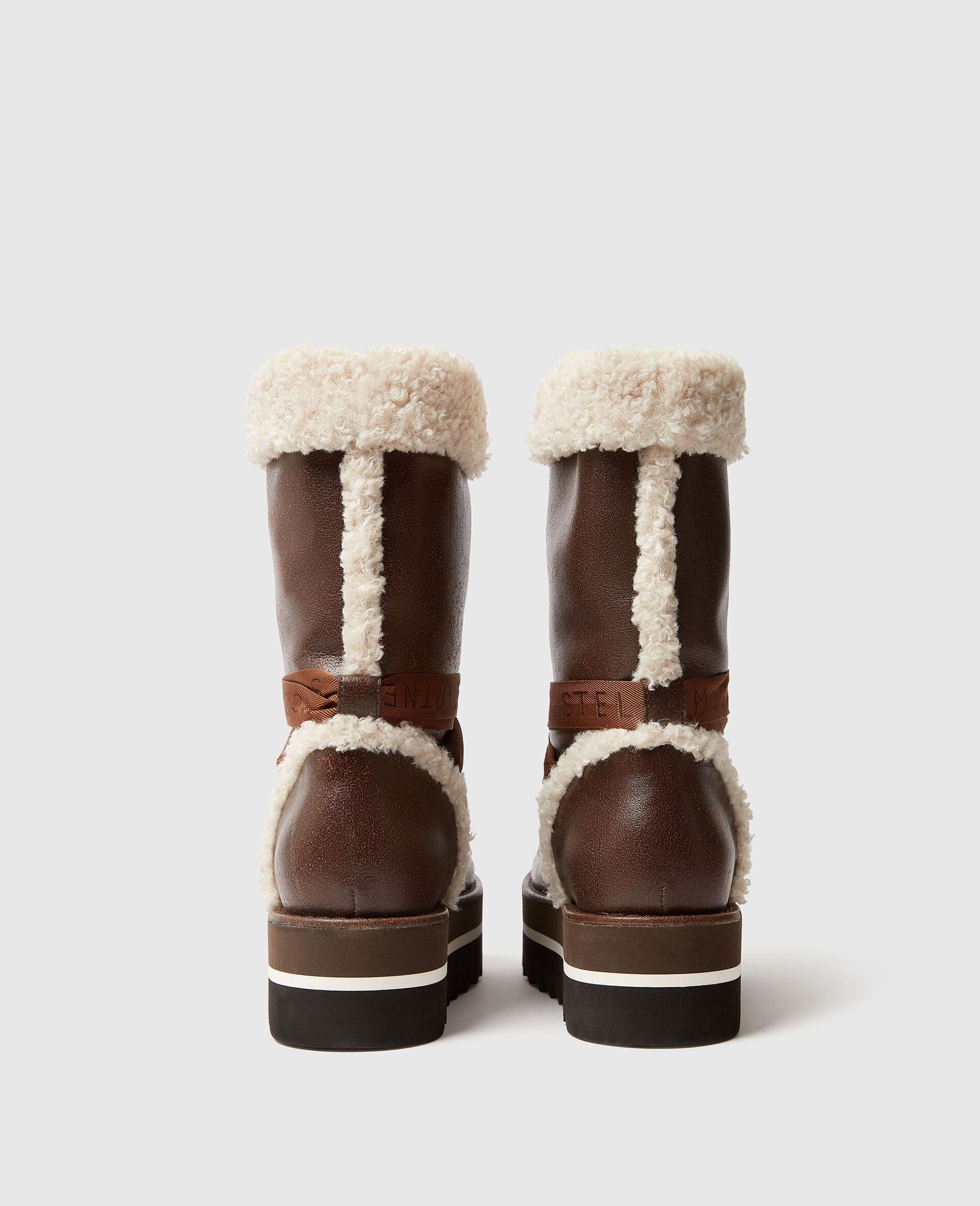 Vegan Plush-Lined Snow Boots-Brown-large image number 3