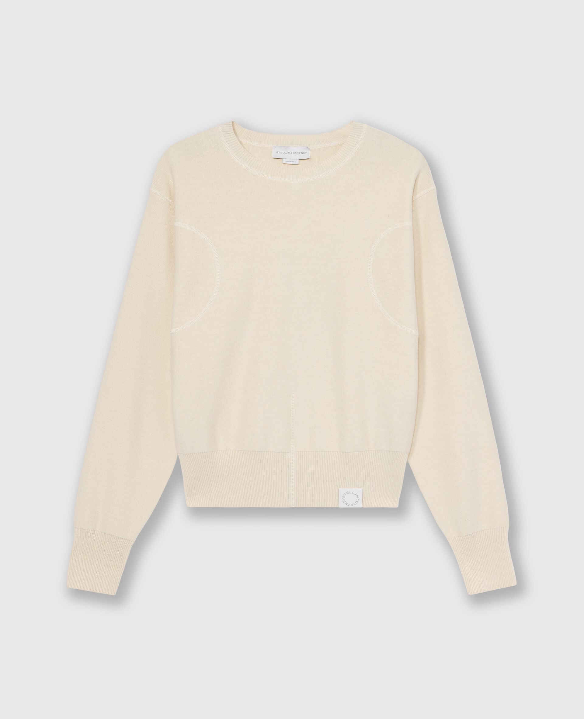 Cropped Kelsun Crewneck Sweater-Cream-large image number 0