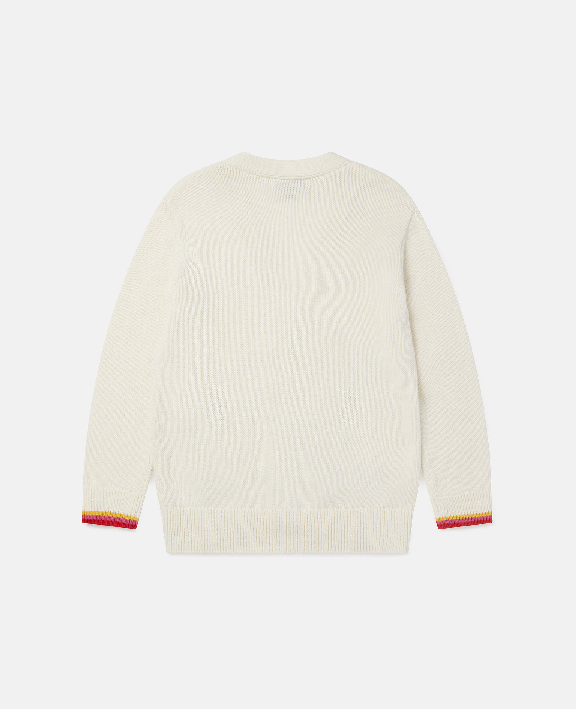 Ice Lolly Cotton Cardigan-White-large image number 2