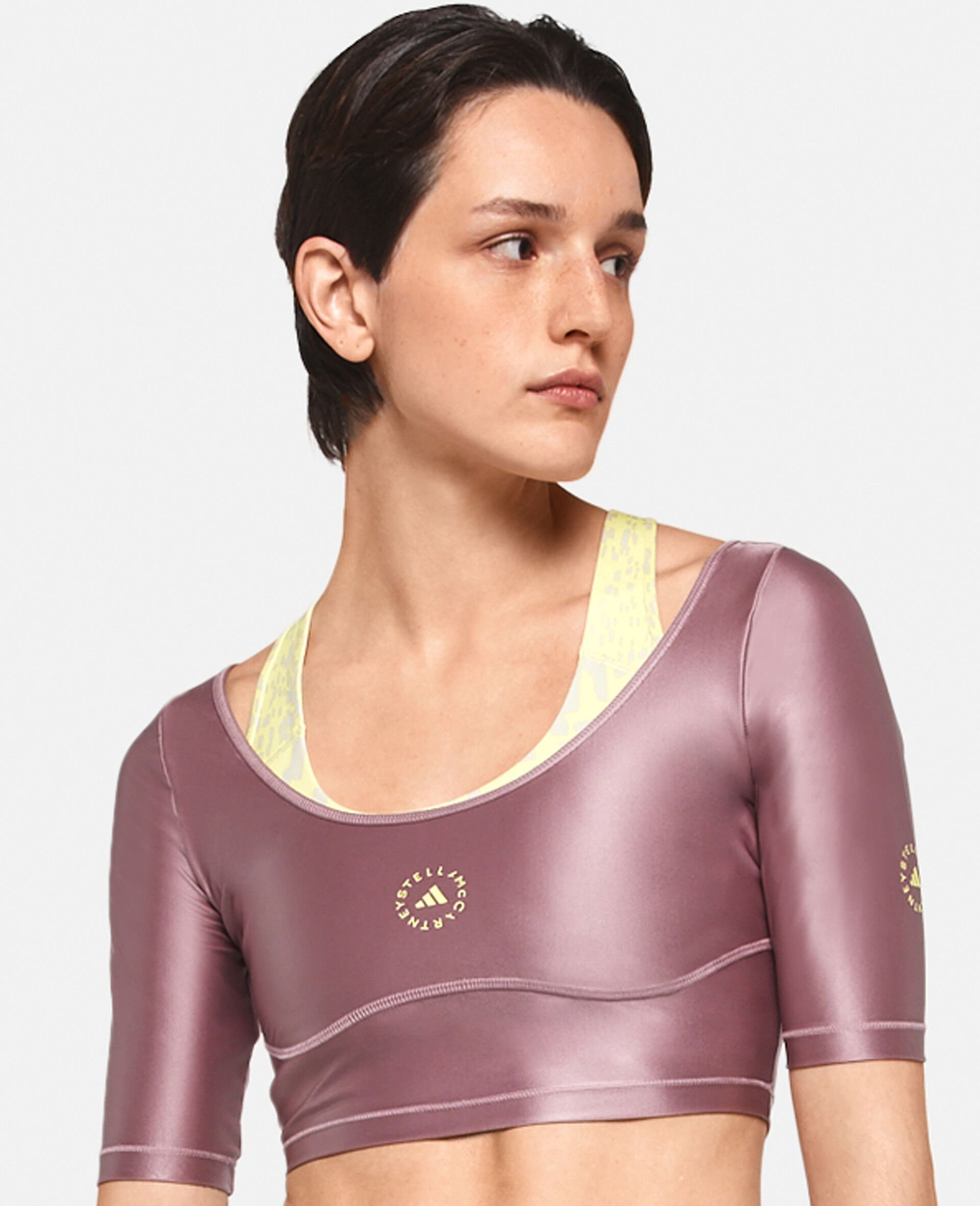 TruePurpose Scoop Neck Crop Top-Pink-large image number 3