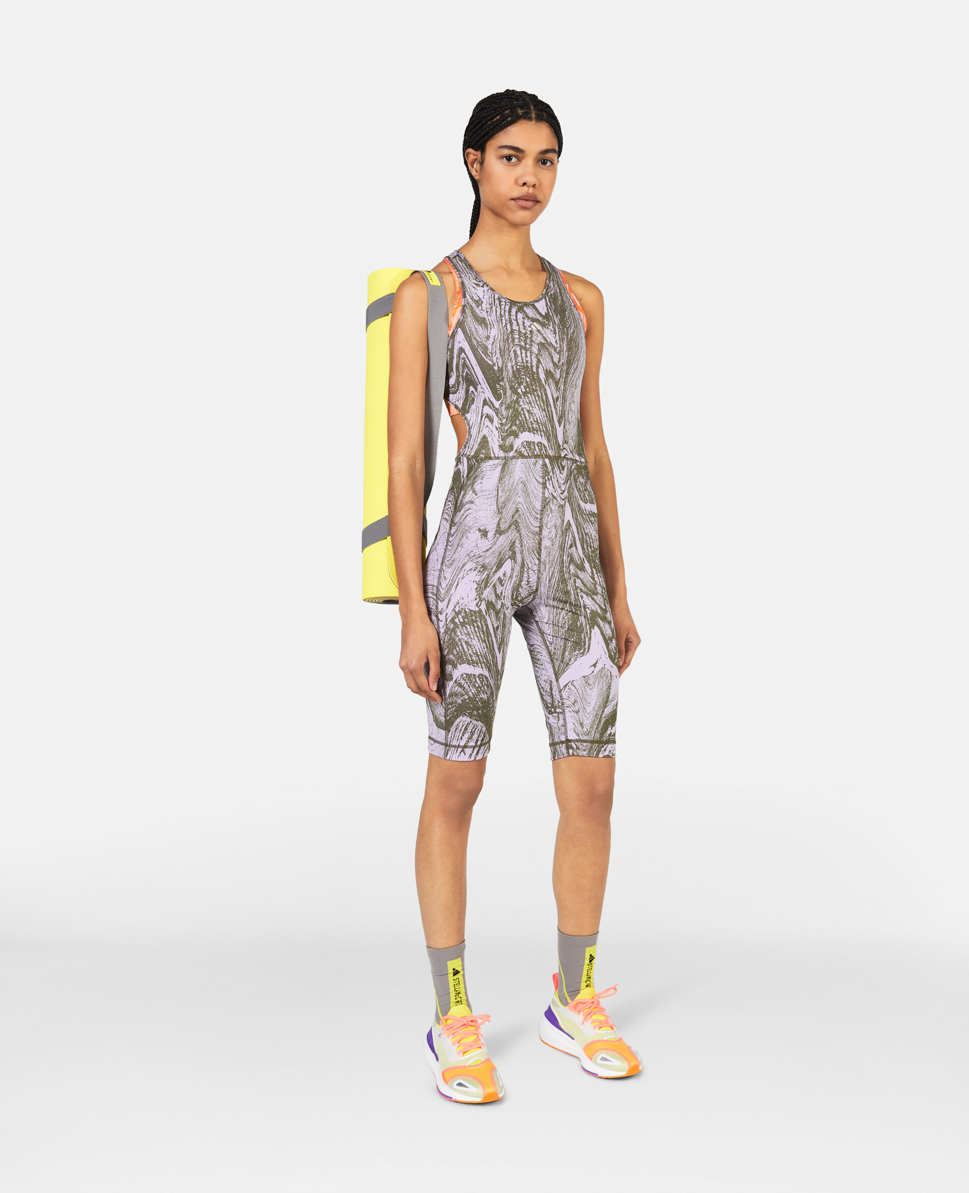 TrueNature云纹木印花训练连身衣-Multicolored-model TrueNature云纹木印花训练连身衣-Multicolored-model