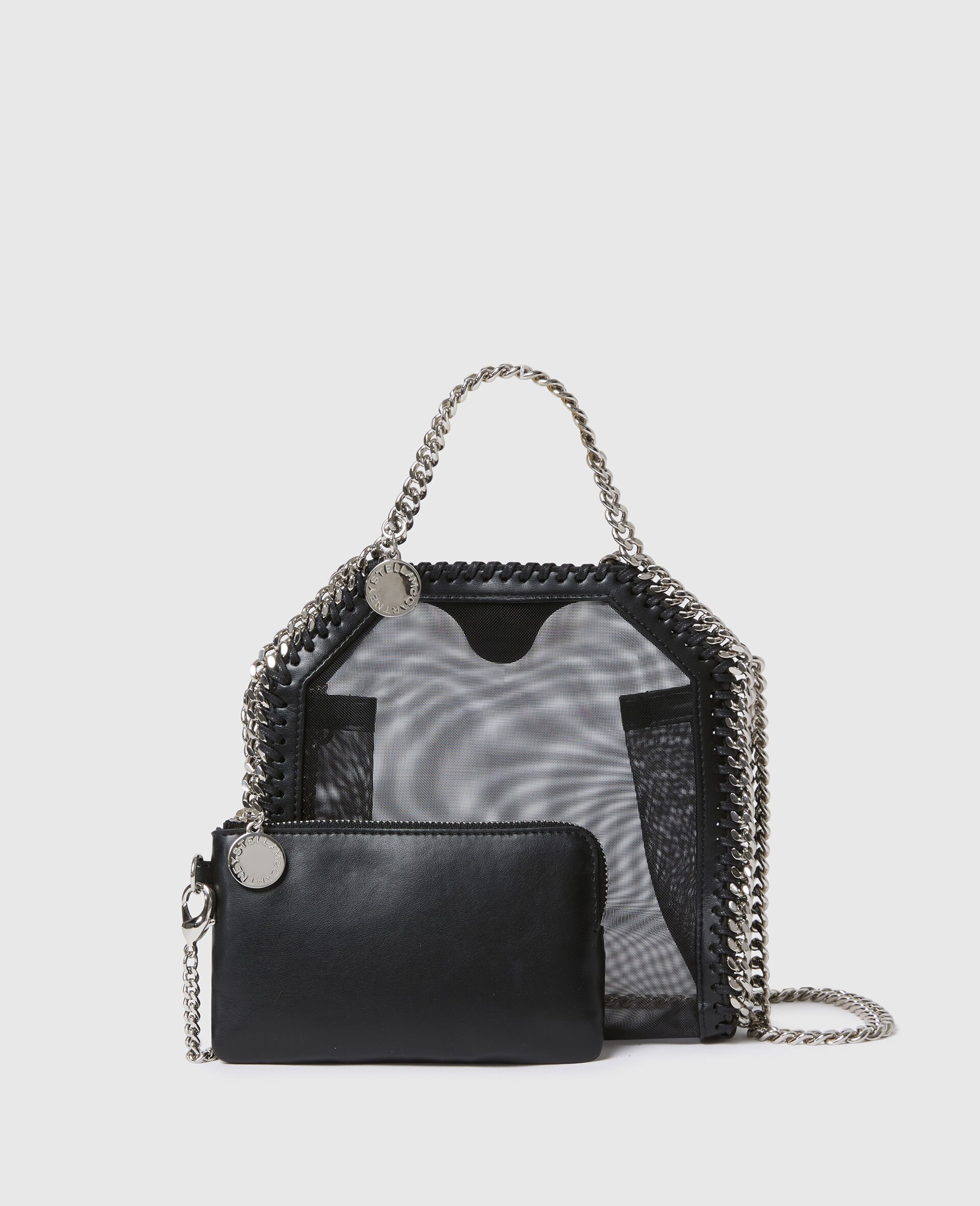 Falabella Mesh Tiny Tote-Black-medium