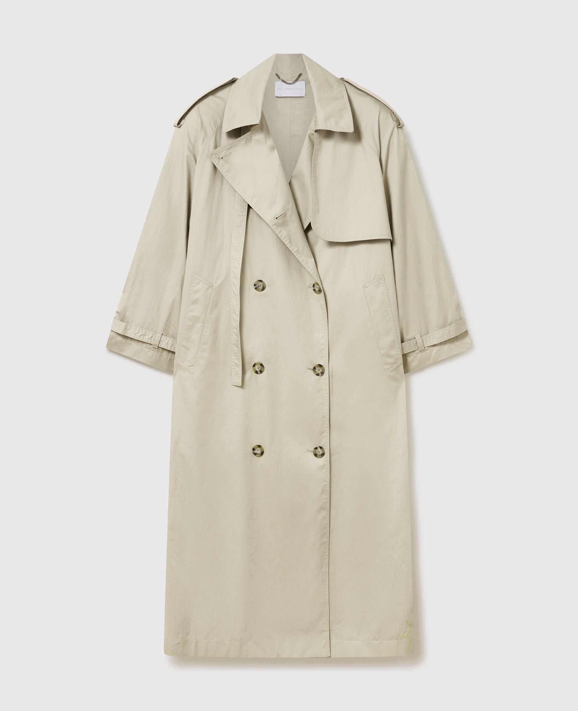 Women Sand Oversized Belted Trench Coat | Stella McCartney SA