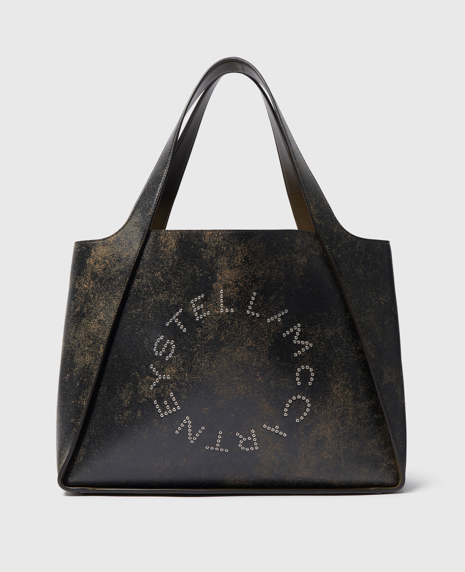 Logo Large Aged Tote Bag-Brown-large image number 0