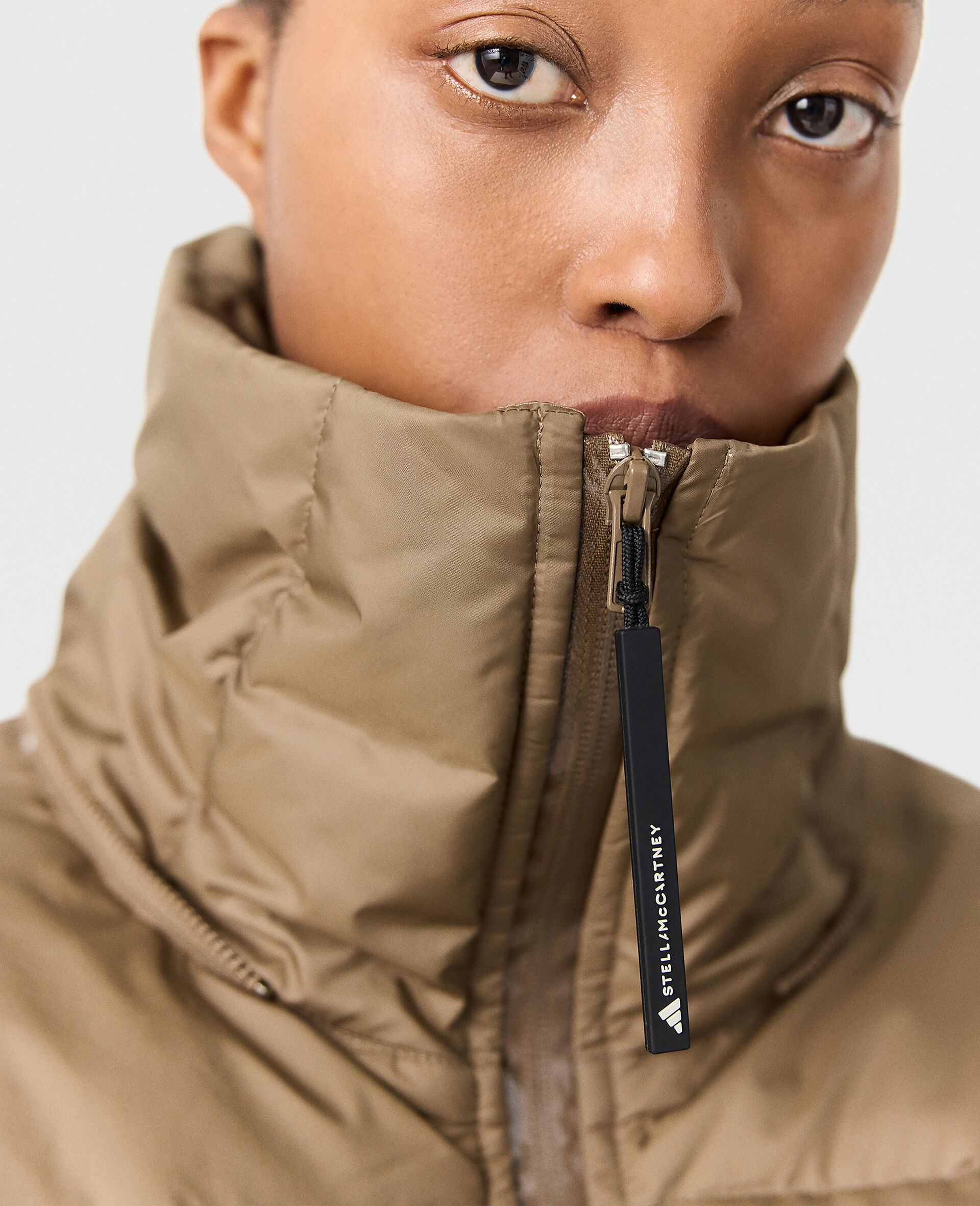 TrueNature Cropped Padded Jacket-Brown-large image number 3