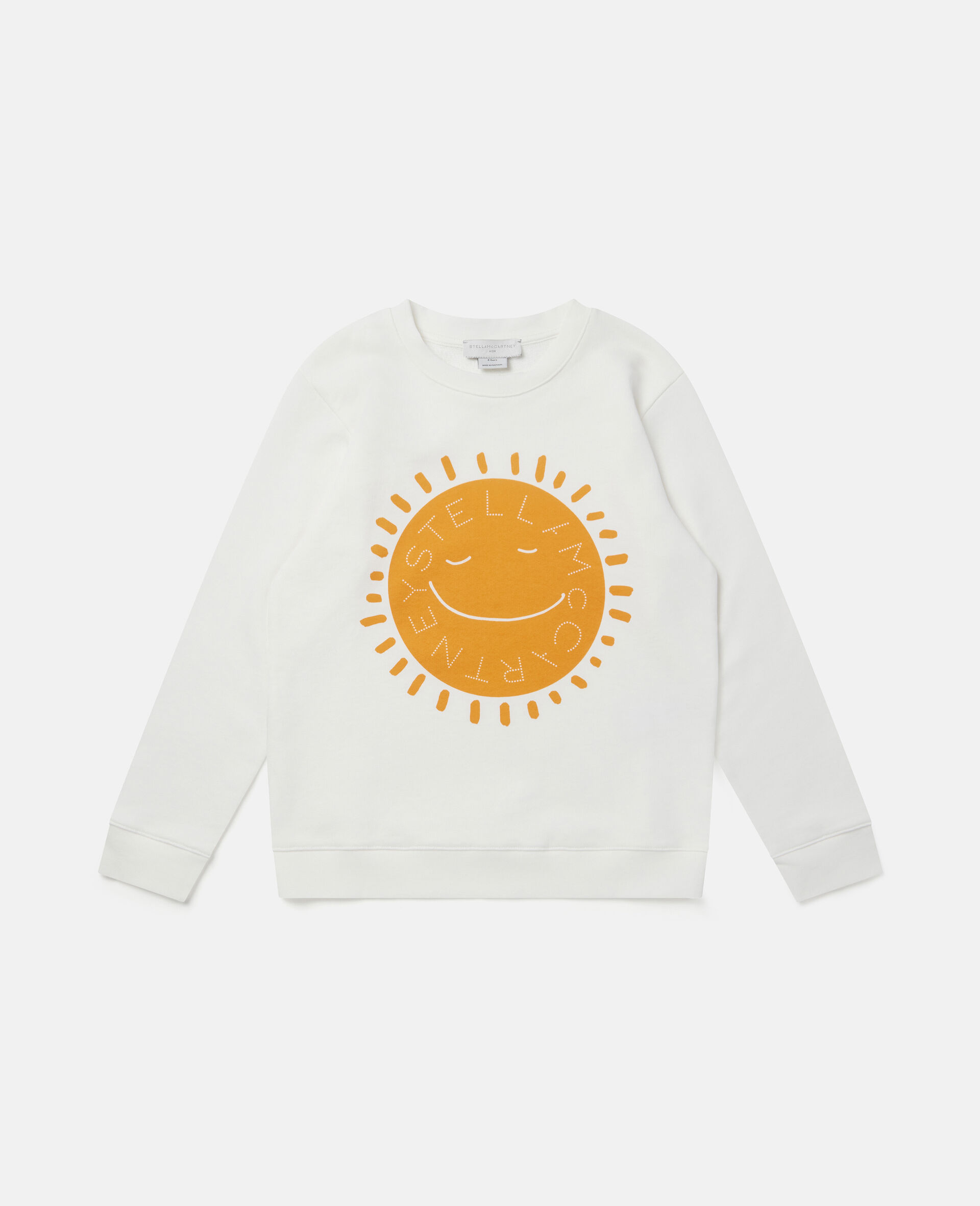 Sun Logo Fleece Sweatshirt-White-large