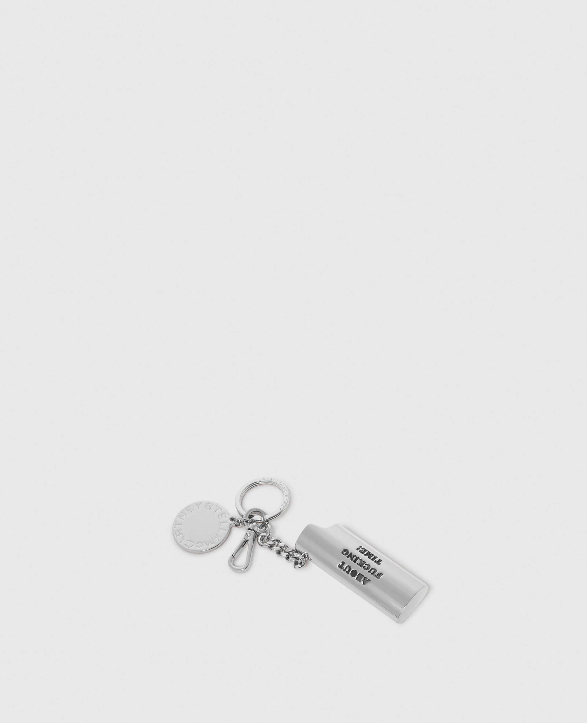 It's About Fucking Time Lighter Keychain-Silver-large image number 2