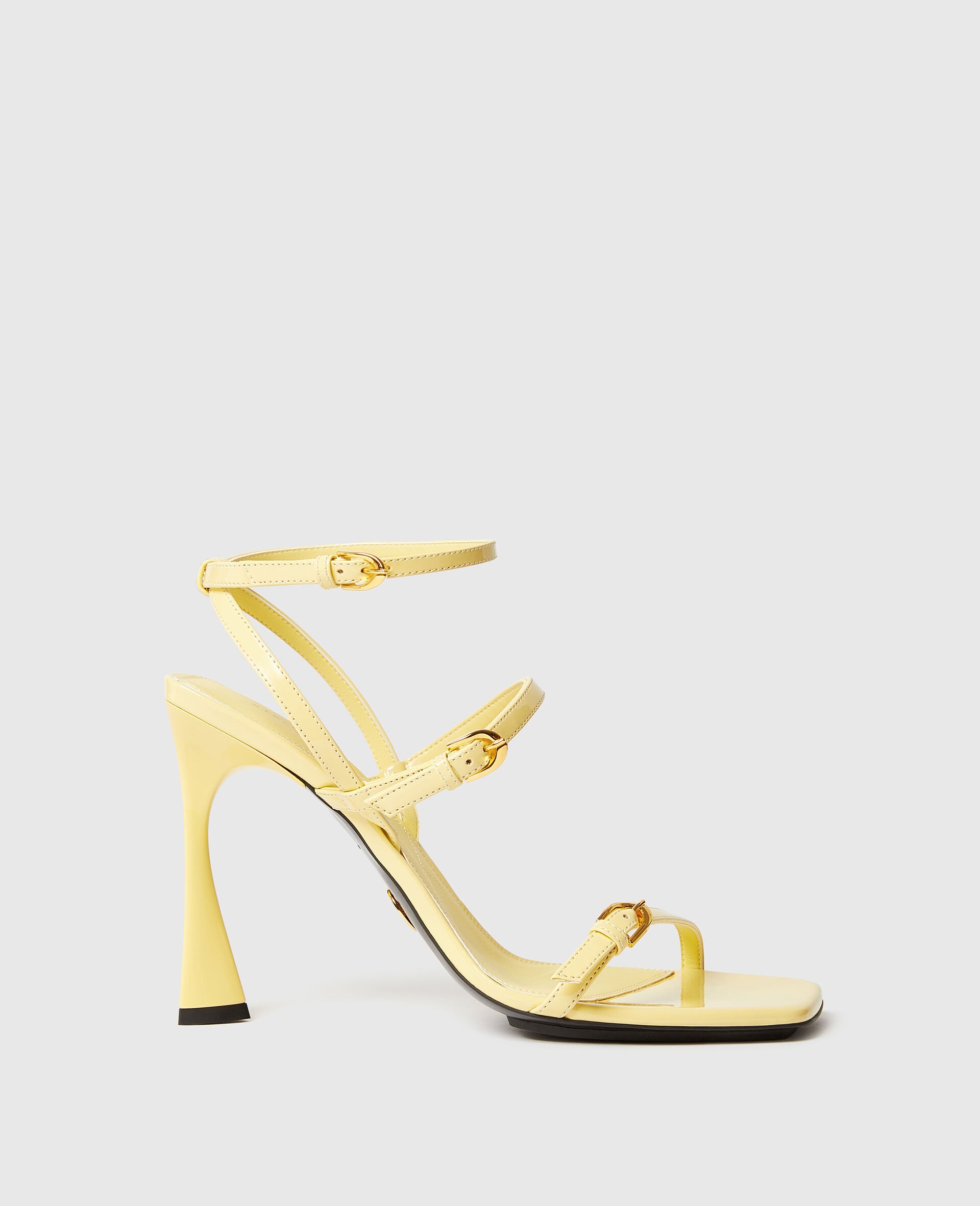 Elsa Patent Heeled Sandals-Yellow-medium