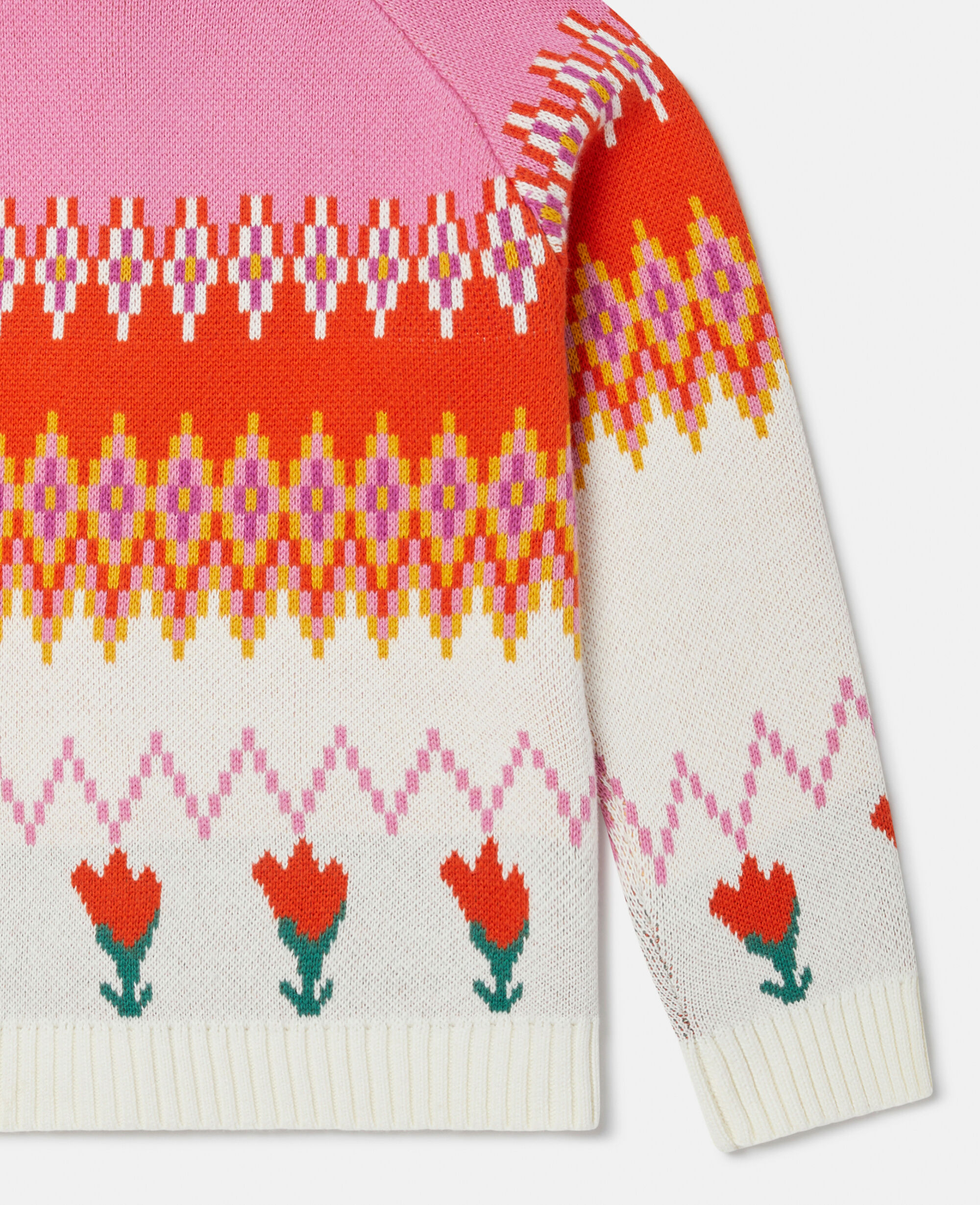 Women Multicolour Tulip Fair Isle Cardigan Stella McCartney GB