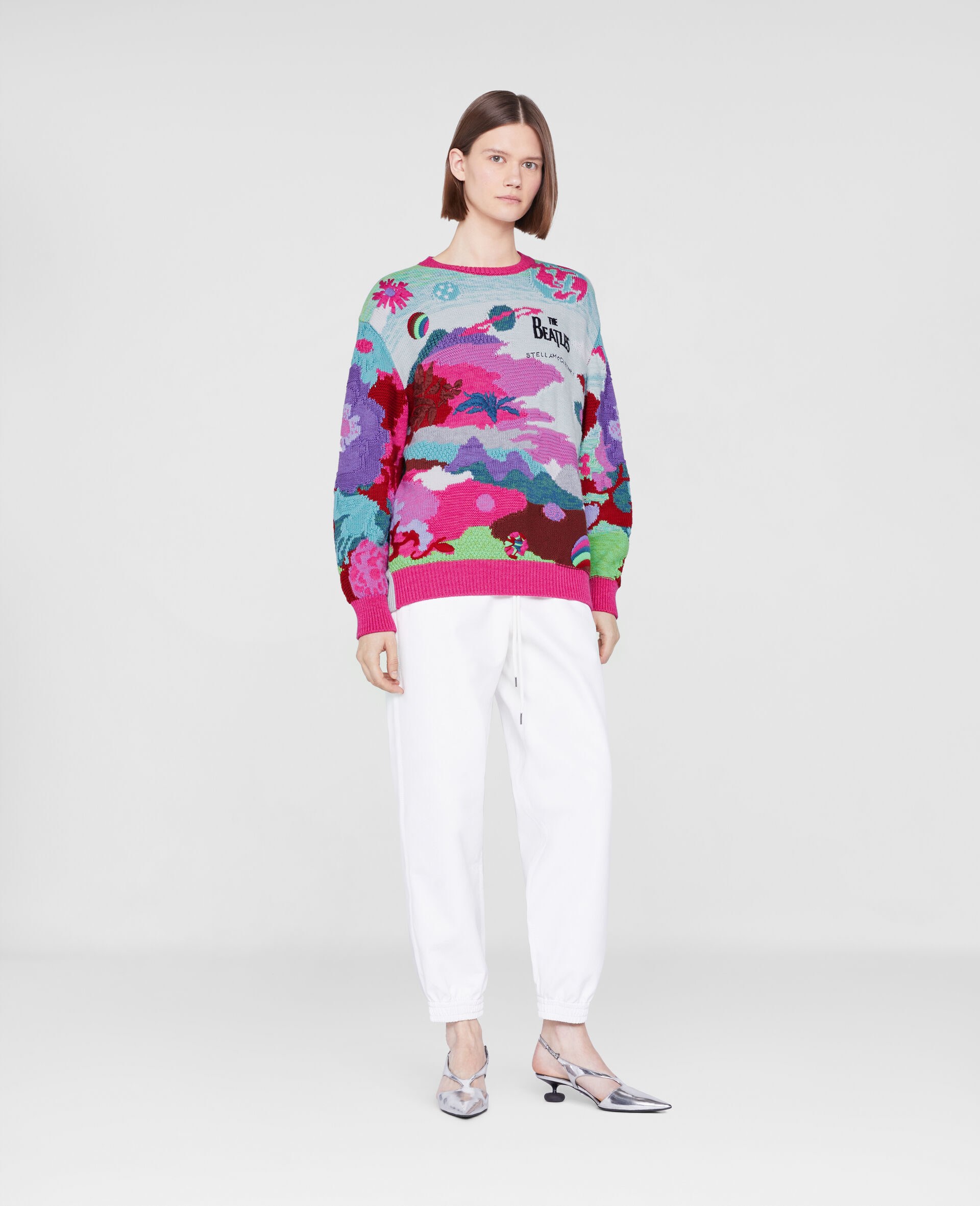 Get Back针织嵌花套衫-Multicolored-large Get Back针织嵌花套衫-Multicolored-large image number 1