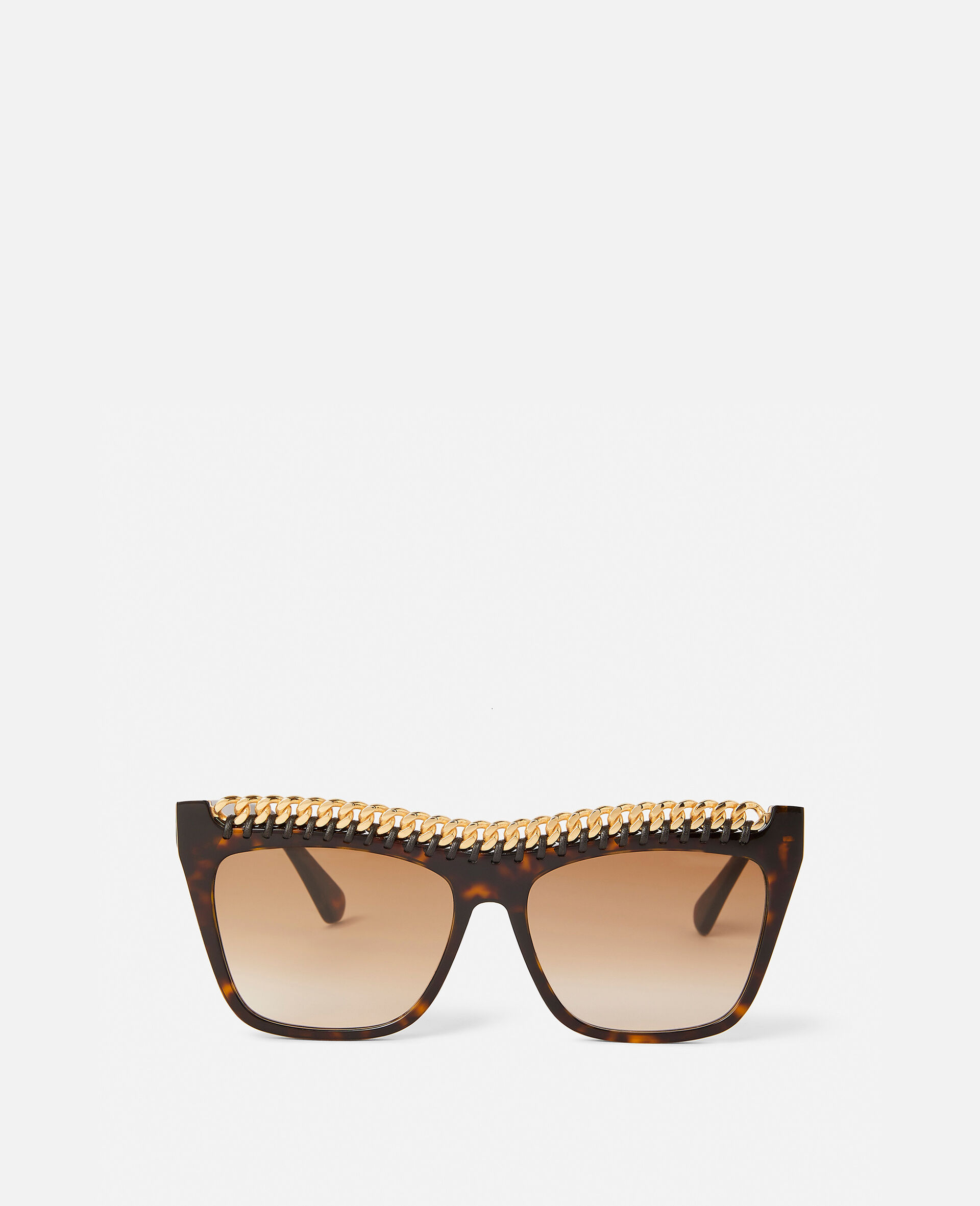 Lunettes de soleil carrées noir brillant-Marron-large image number 0