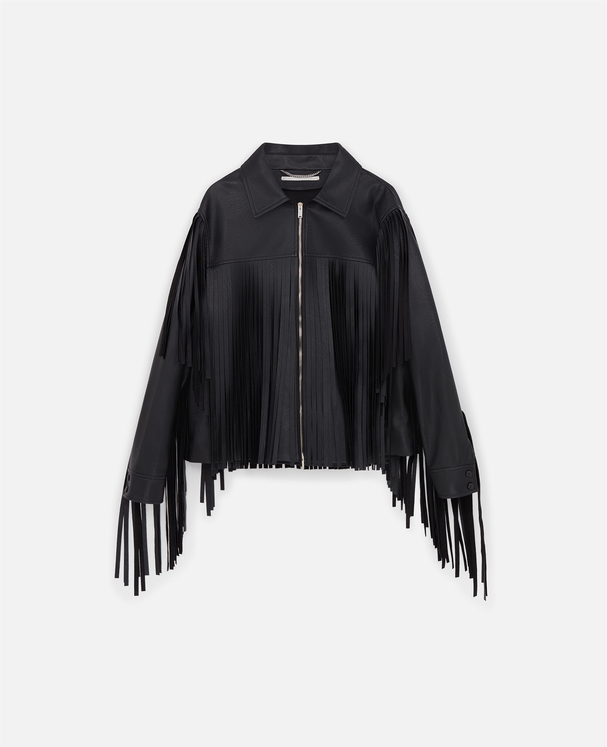 Women Midnight black Fringe Alter Mat Jacket Stella McCartney US