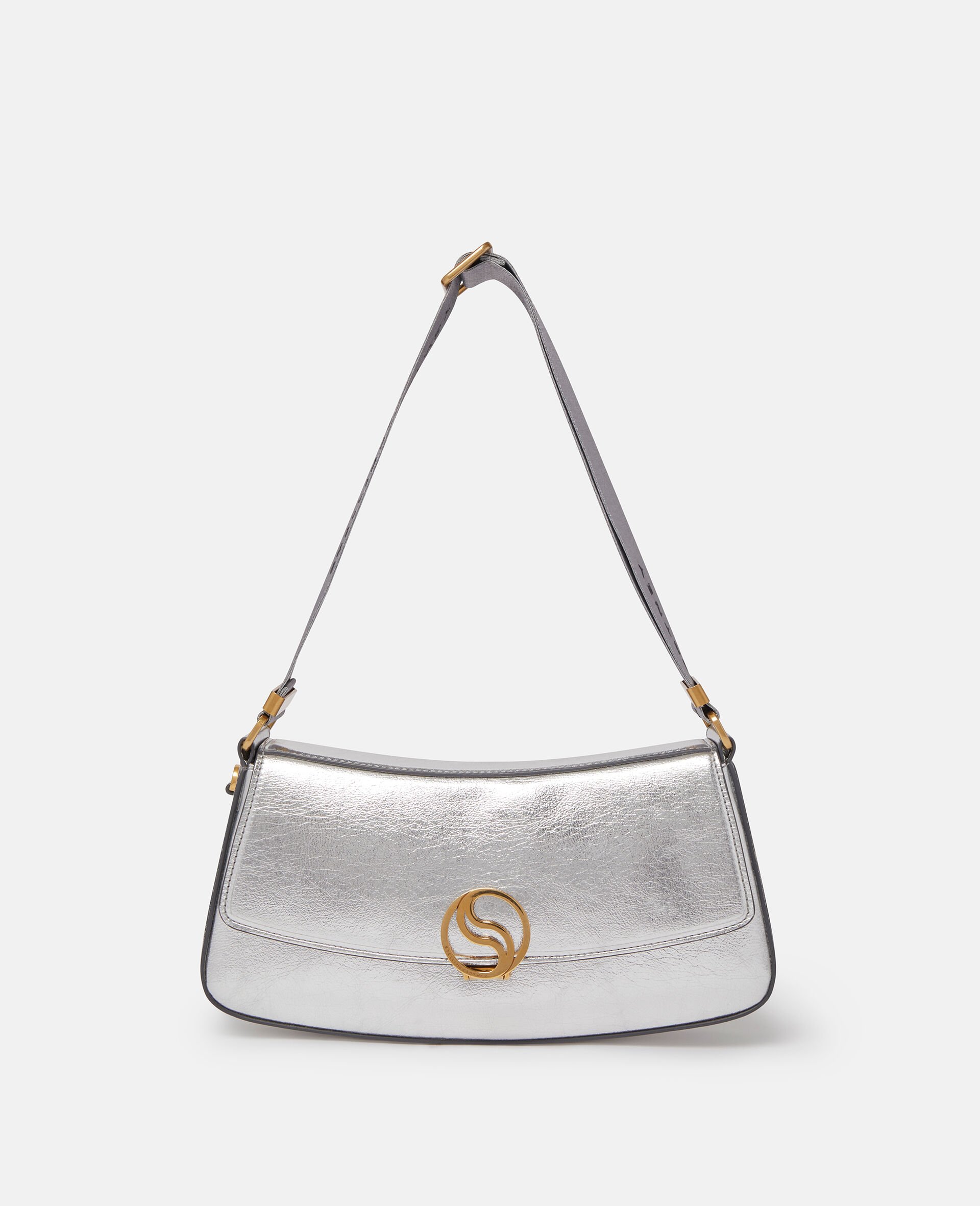 S-Wave Metallic Shoulder Bag-Grey-medium