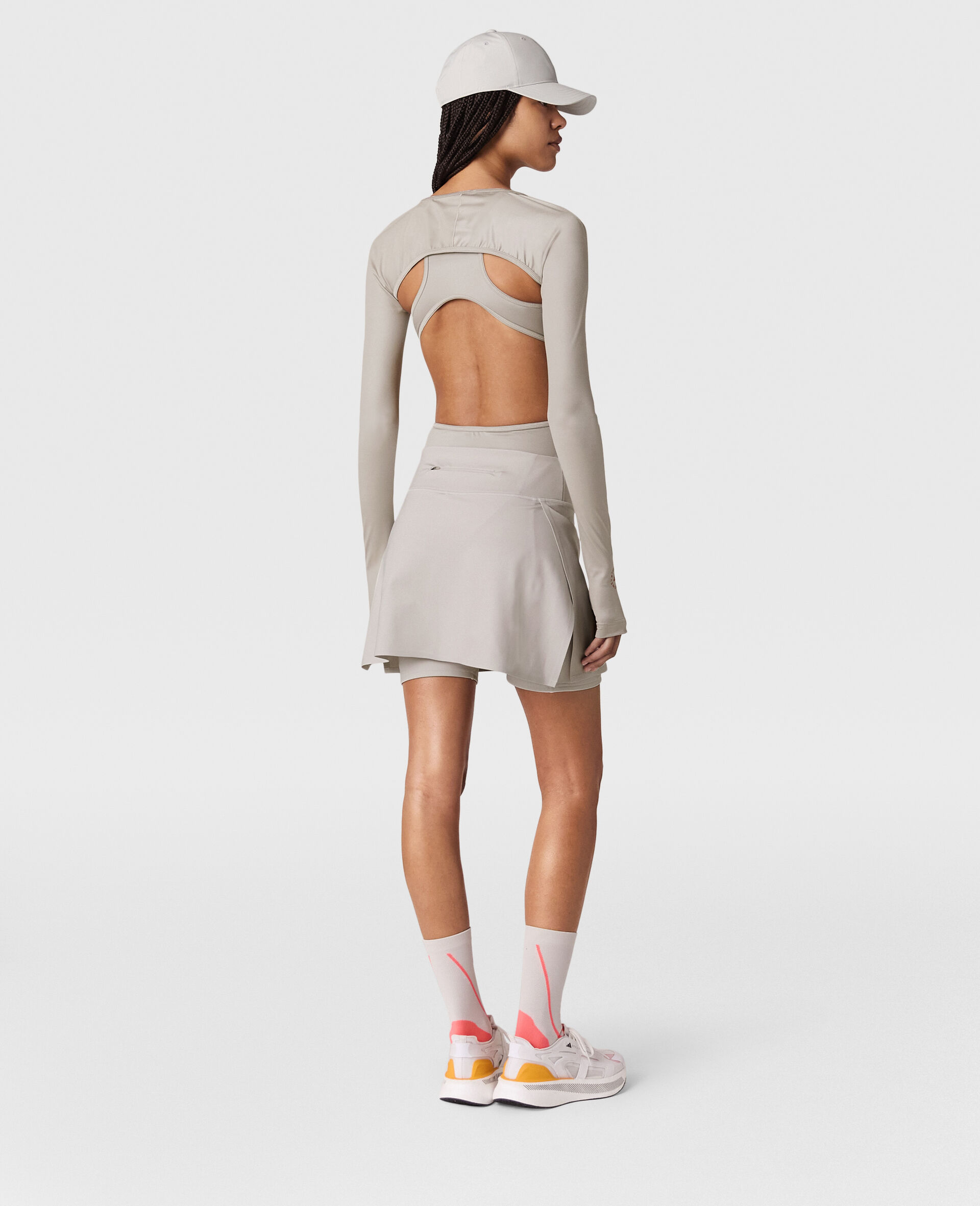 Shine Cut-Out Training Leotard-Grey-large image number 3