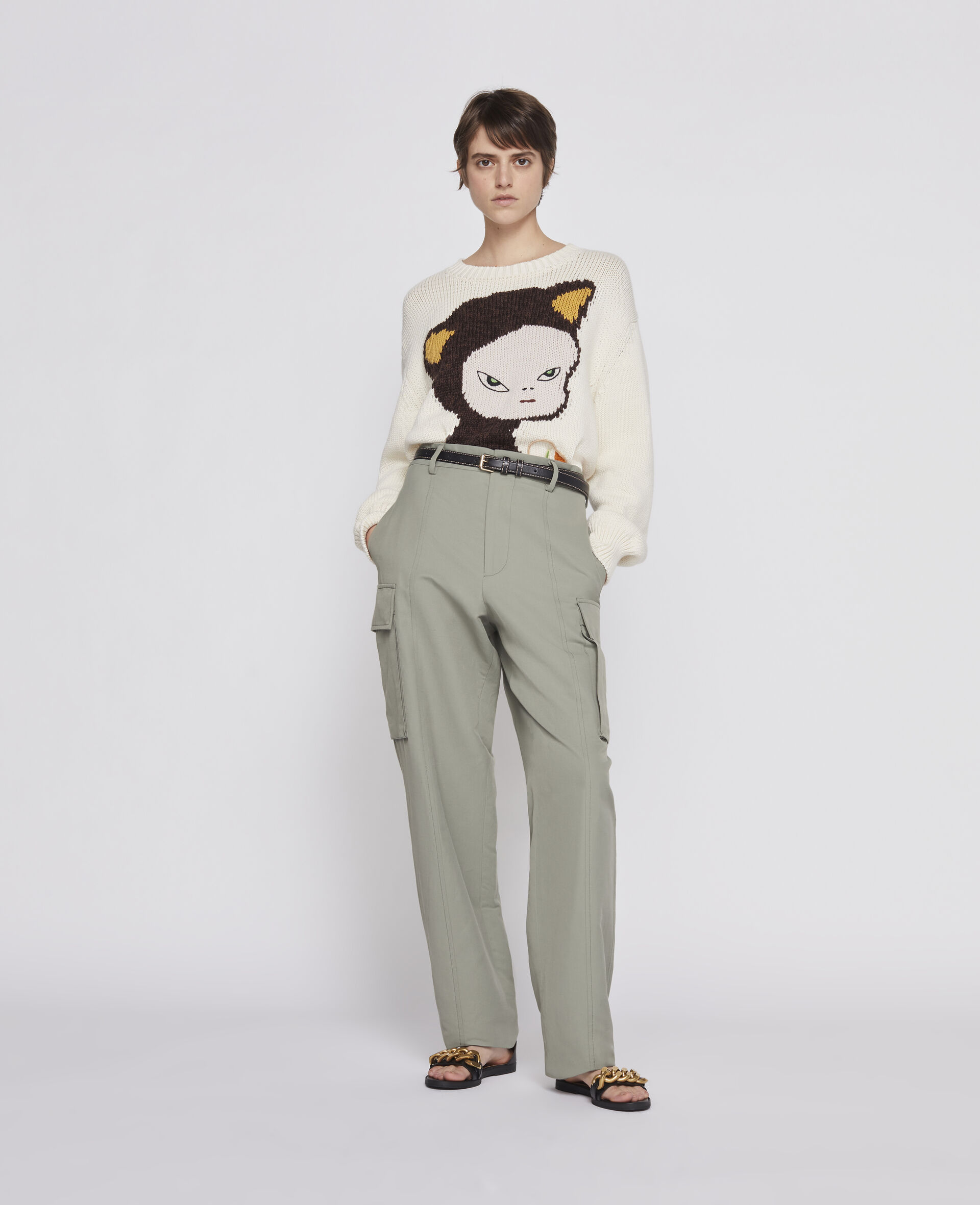 Pullover Nara Cat mit Intarsien-Bunt-large image number 1