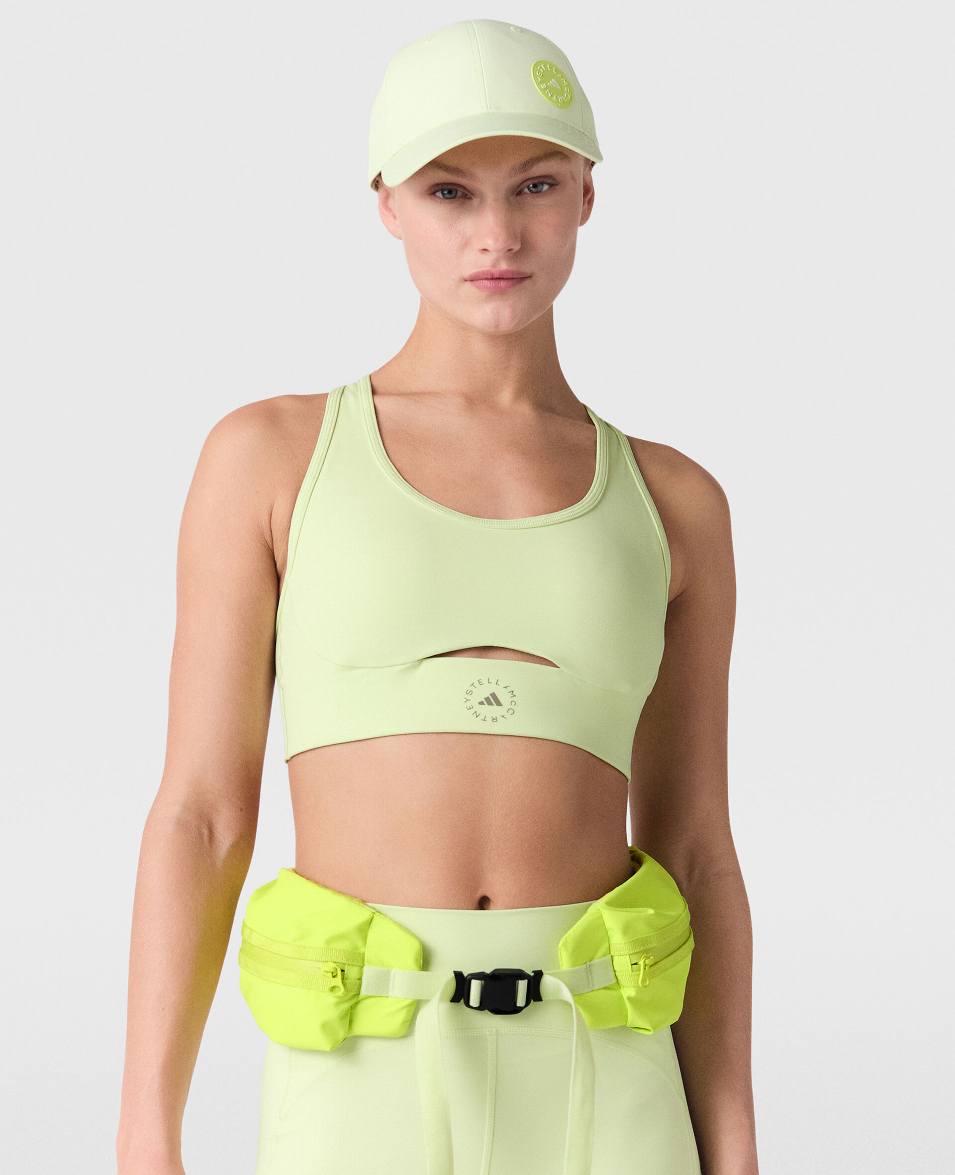 TrueStrength Yoga Sports Bra-Green-model