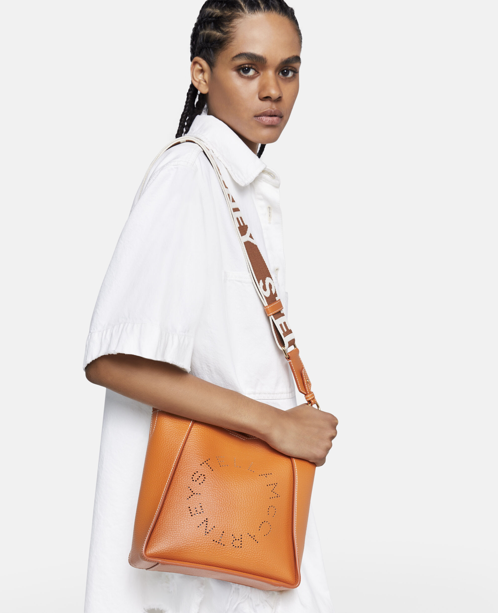 Stella mccartney perforated logo alter napa crossbody bag outlet