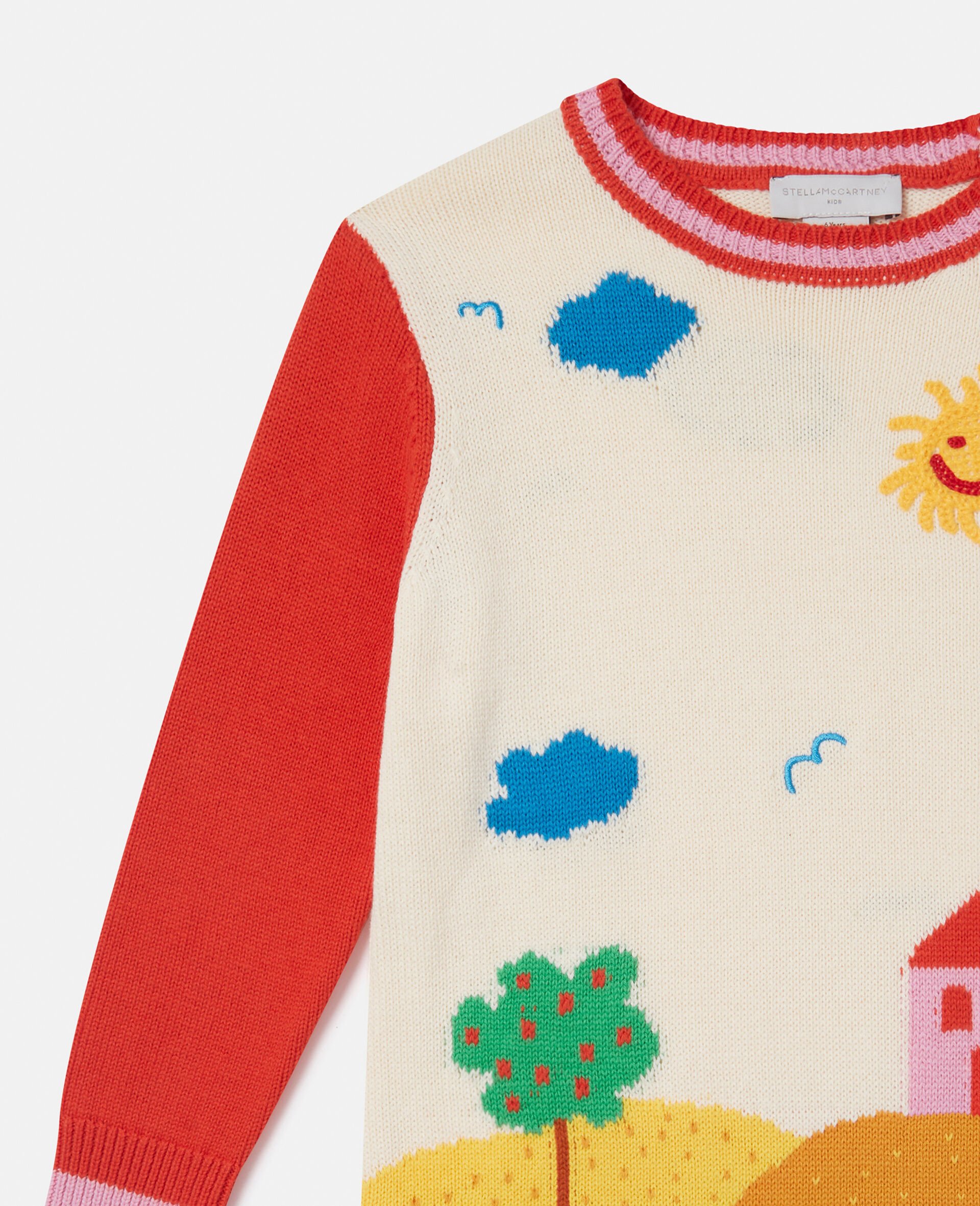 Farmyard Graphic Knitted Dress -Multicolour-large Farmyard Graphic Knitted Dress -Multicolour-large image number 1