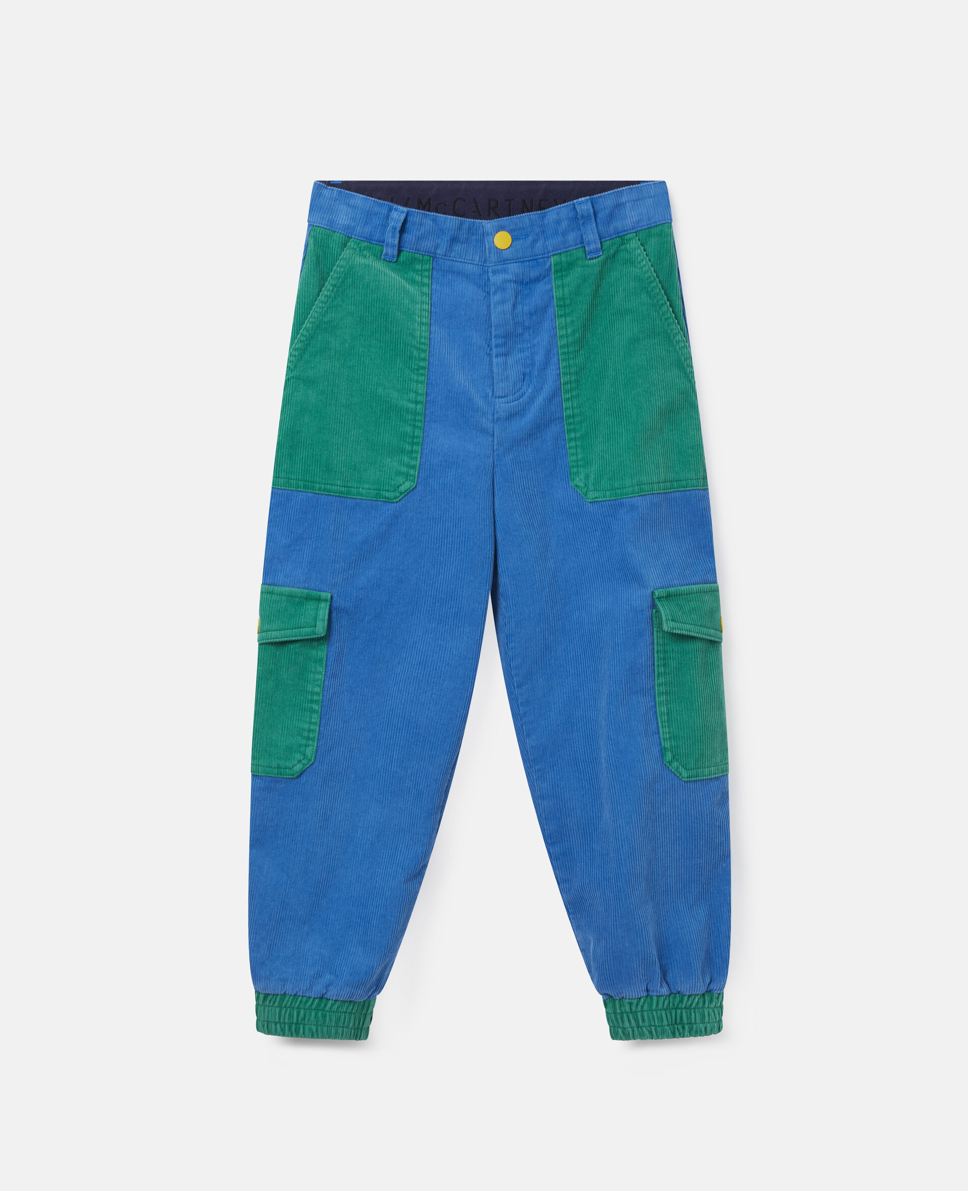 Pantalon cargo en velours-Bleu-large image number 0
