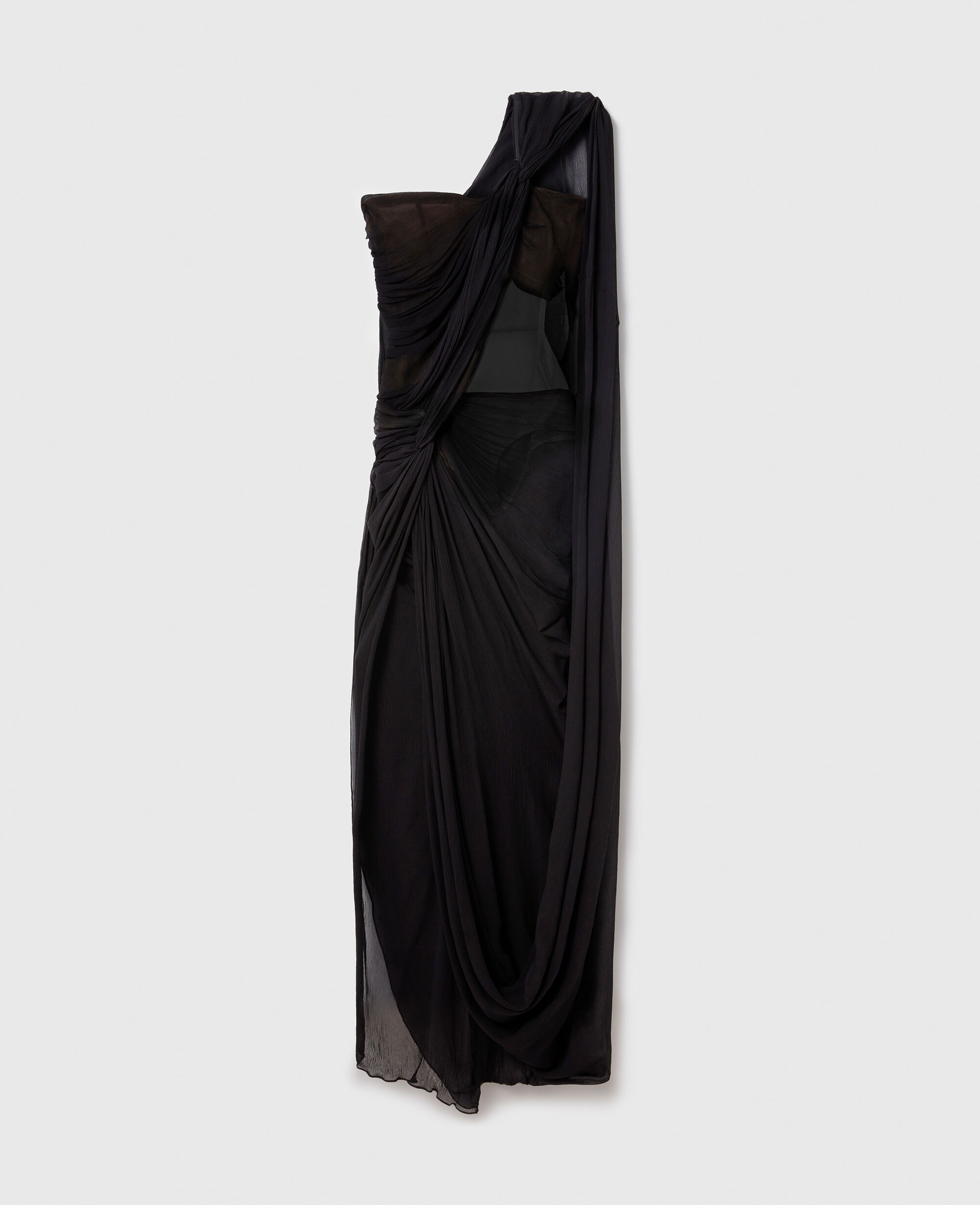 Stella McCartneyドレス Women Black Sheer Long Sleeve Mesh Maxi Dress | Stella