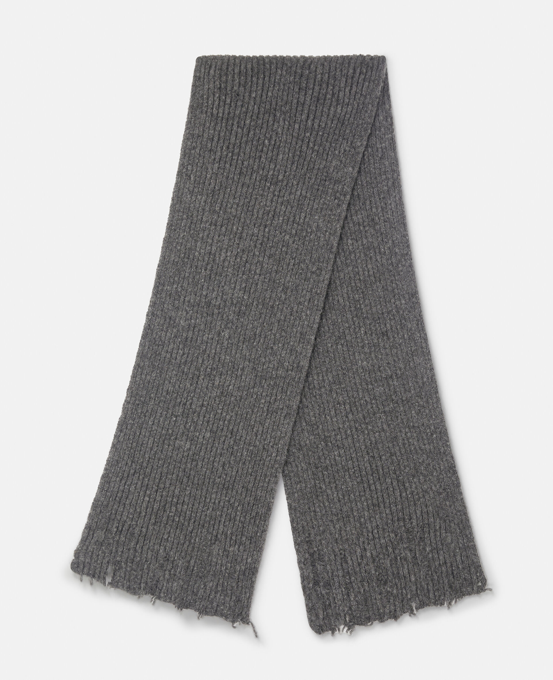 Distressed Chunky Scarf-Grey-large image number 0