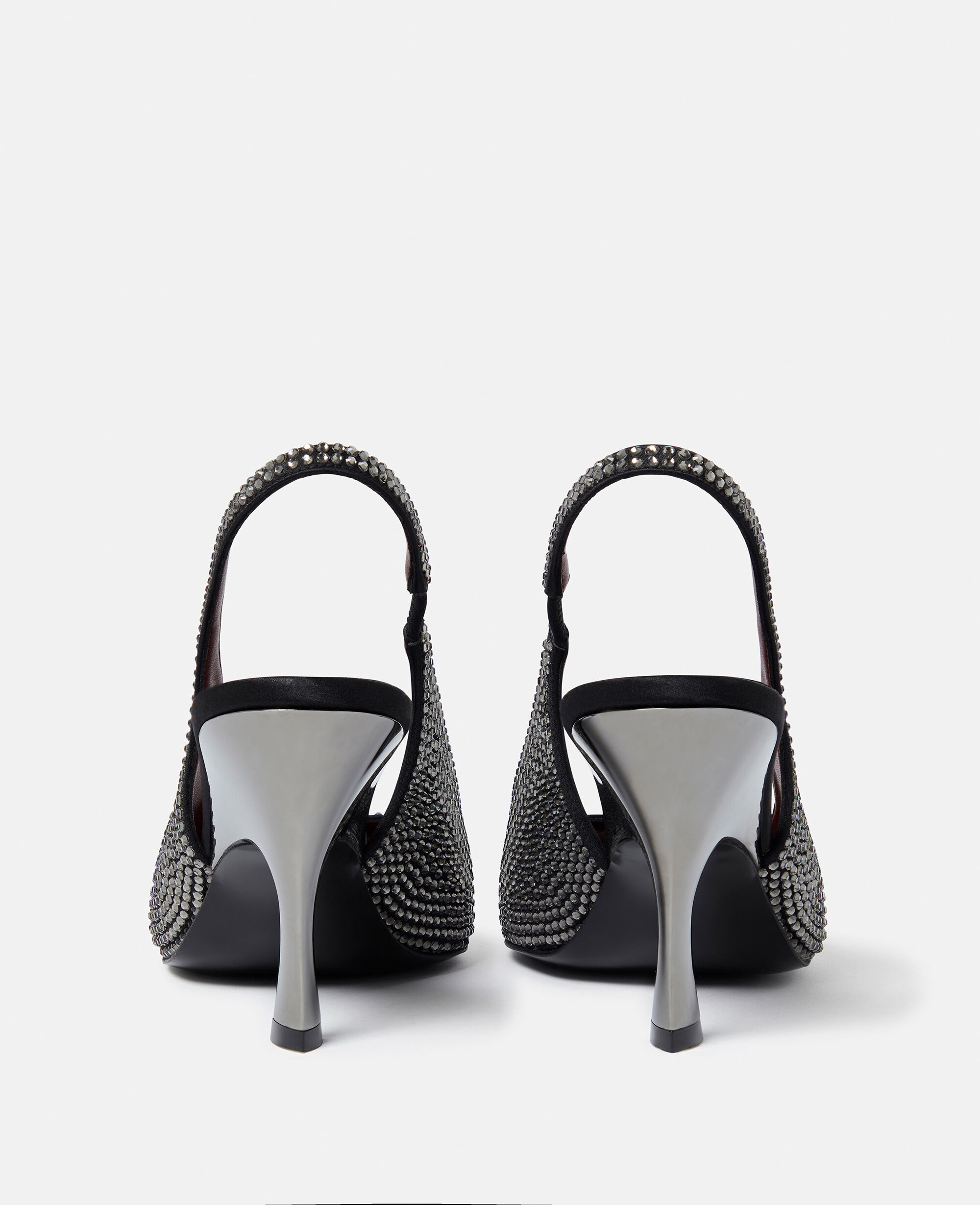【STELLAMcCARTNEY】クリスタルディテール スリングバック Women ピッチブラック エルサ クリスタルディテール スリング