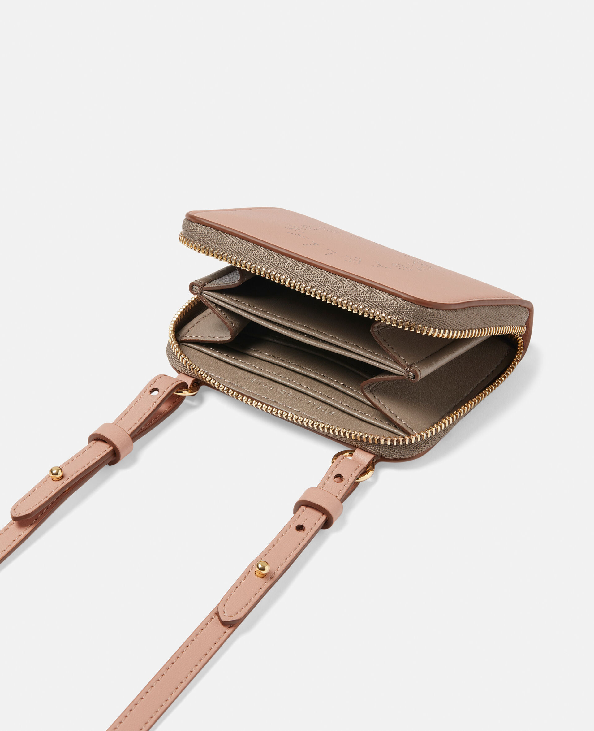 Porte cartes zipp&eacute; logo et bandouliere-Noir-large image number 1