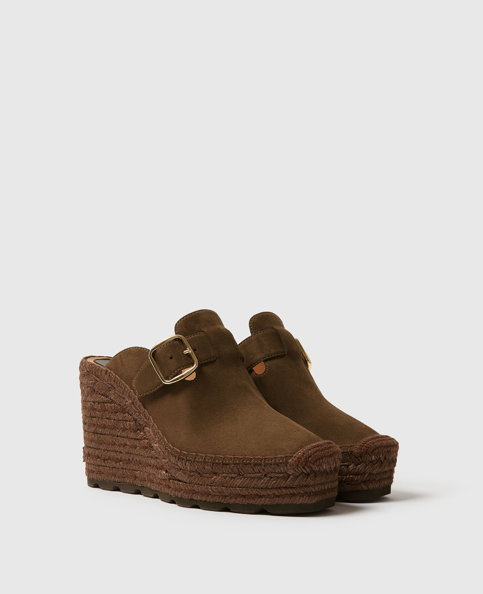 Sabots en daim Gaia-Marron-medium