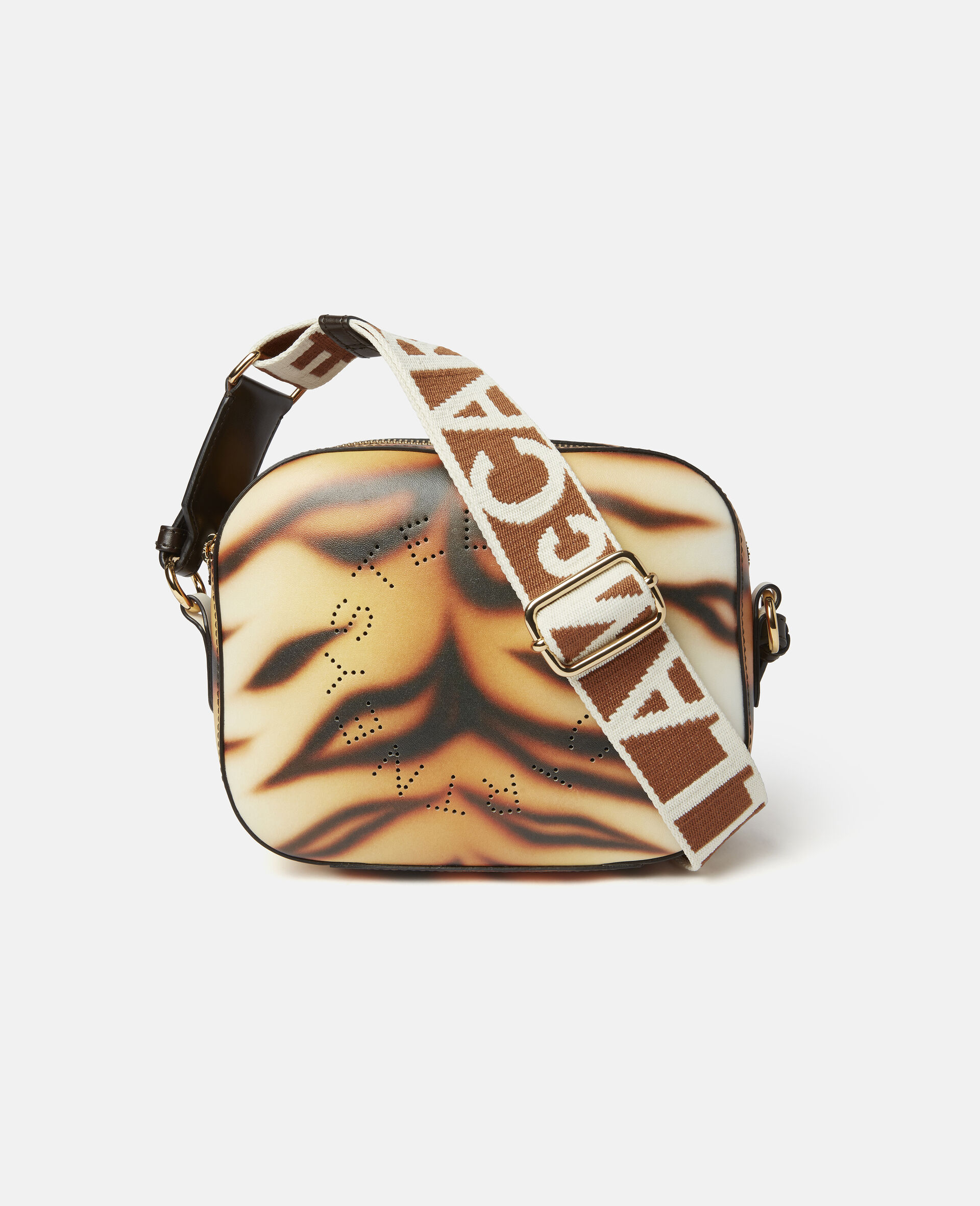 Mini sac a rayures tigre et logo Stella-Blanc-large