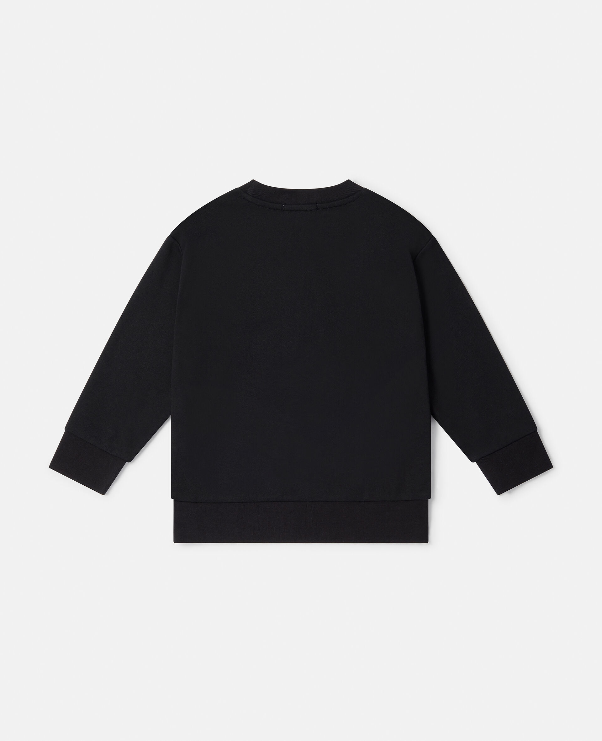 Dancing Hands Print Oversized Sweatshirt-Black-large image number 2