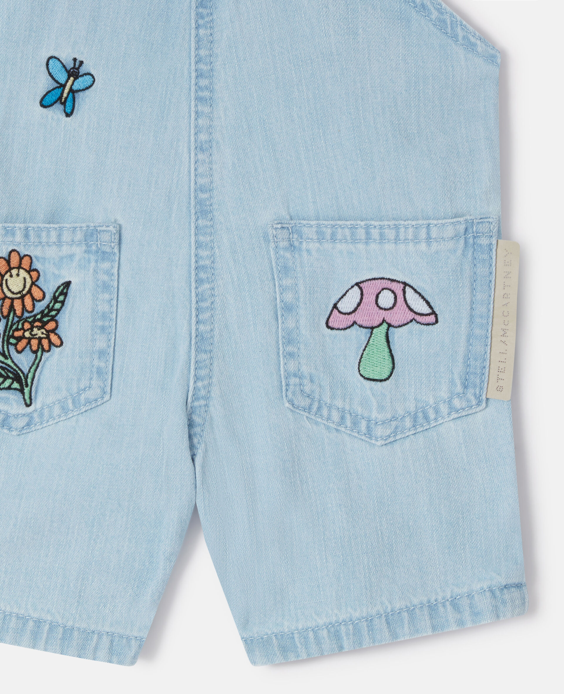 Woodland Friends Denim Dungarees -Blue-large image number 3
