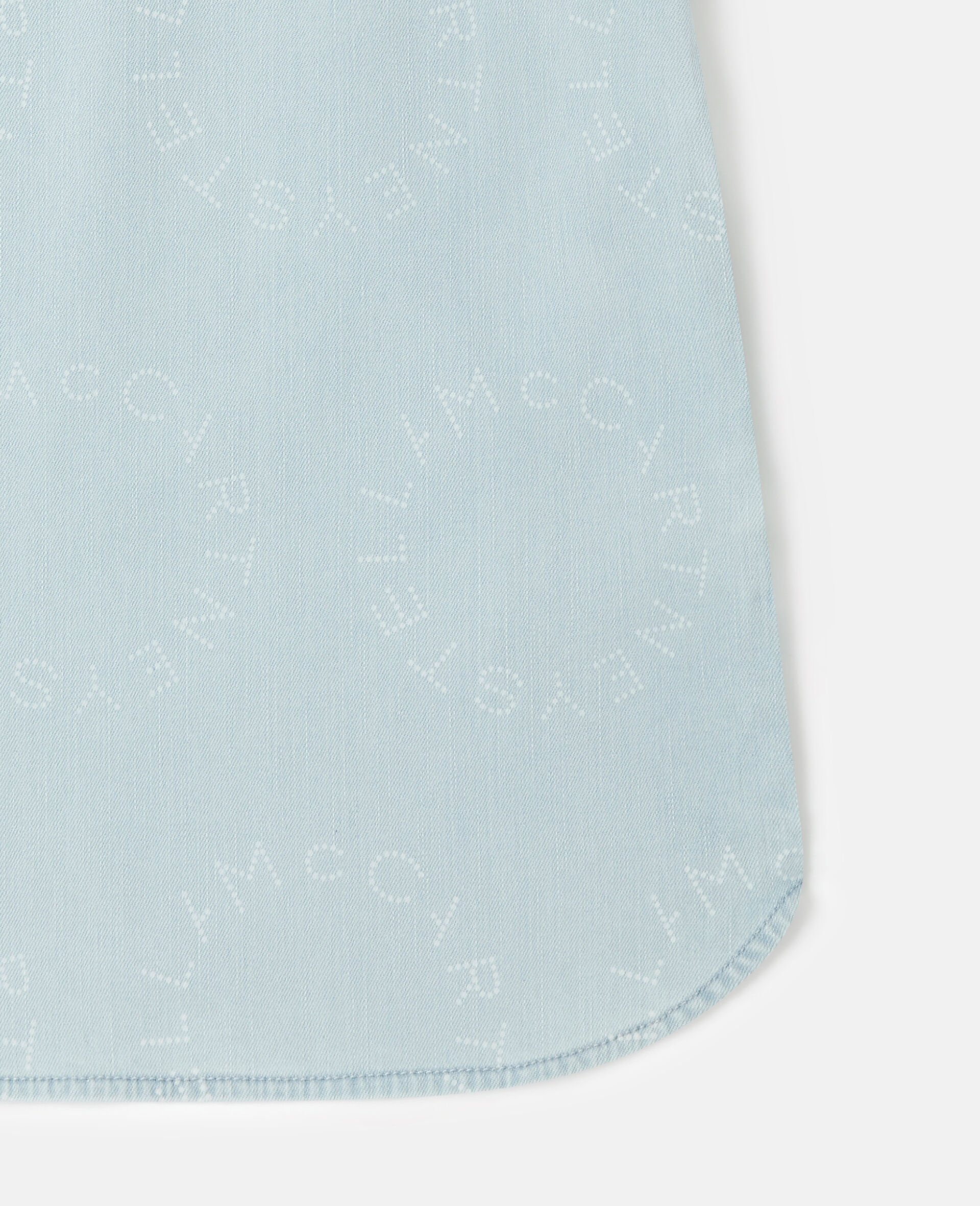 Logo Denim Dress-Blue-large image number 1