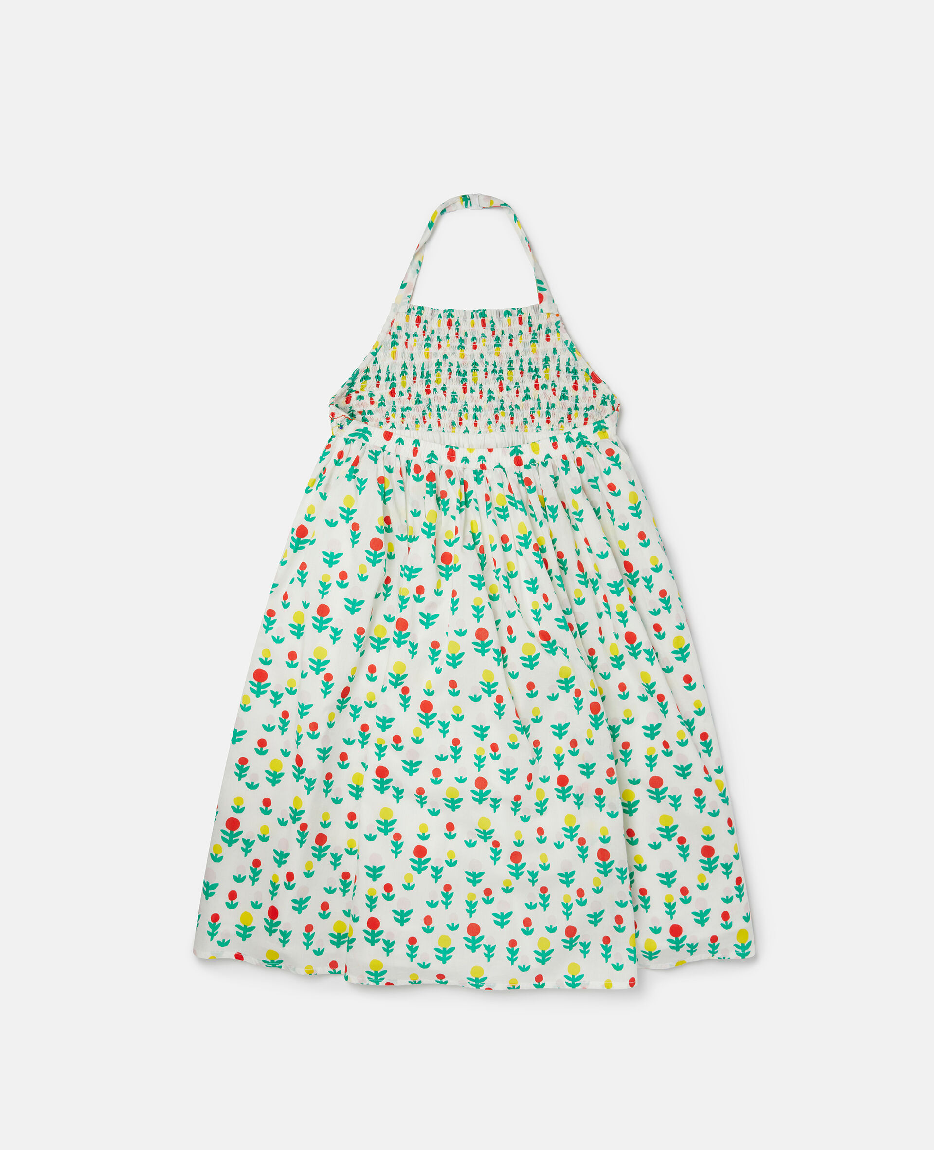 Dreamy Flower Print Smock Dress-White-large image number 2