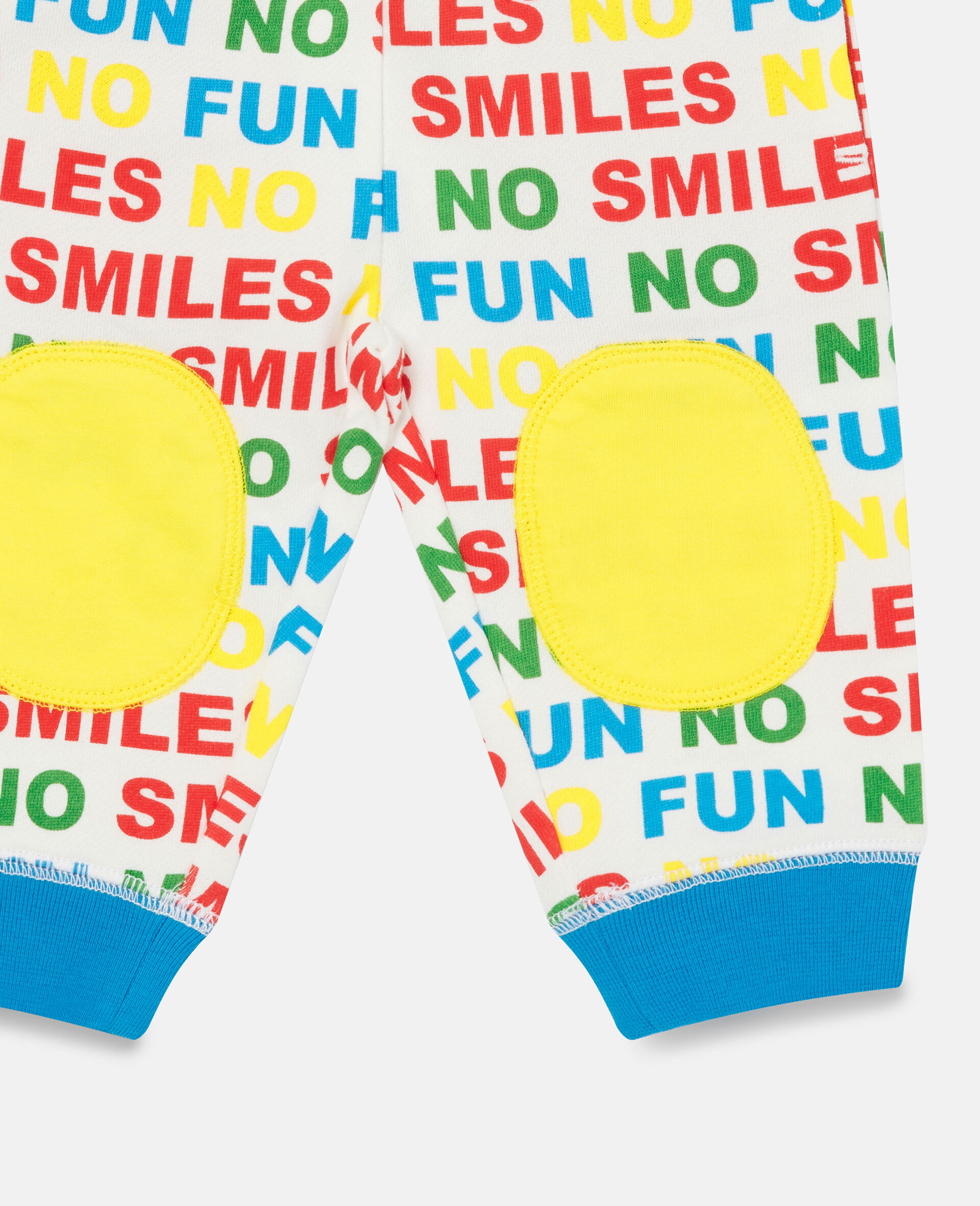 Cotton No Smiles No Fun Print Joggers-Multicolour-large image number 1