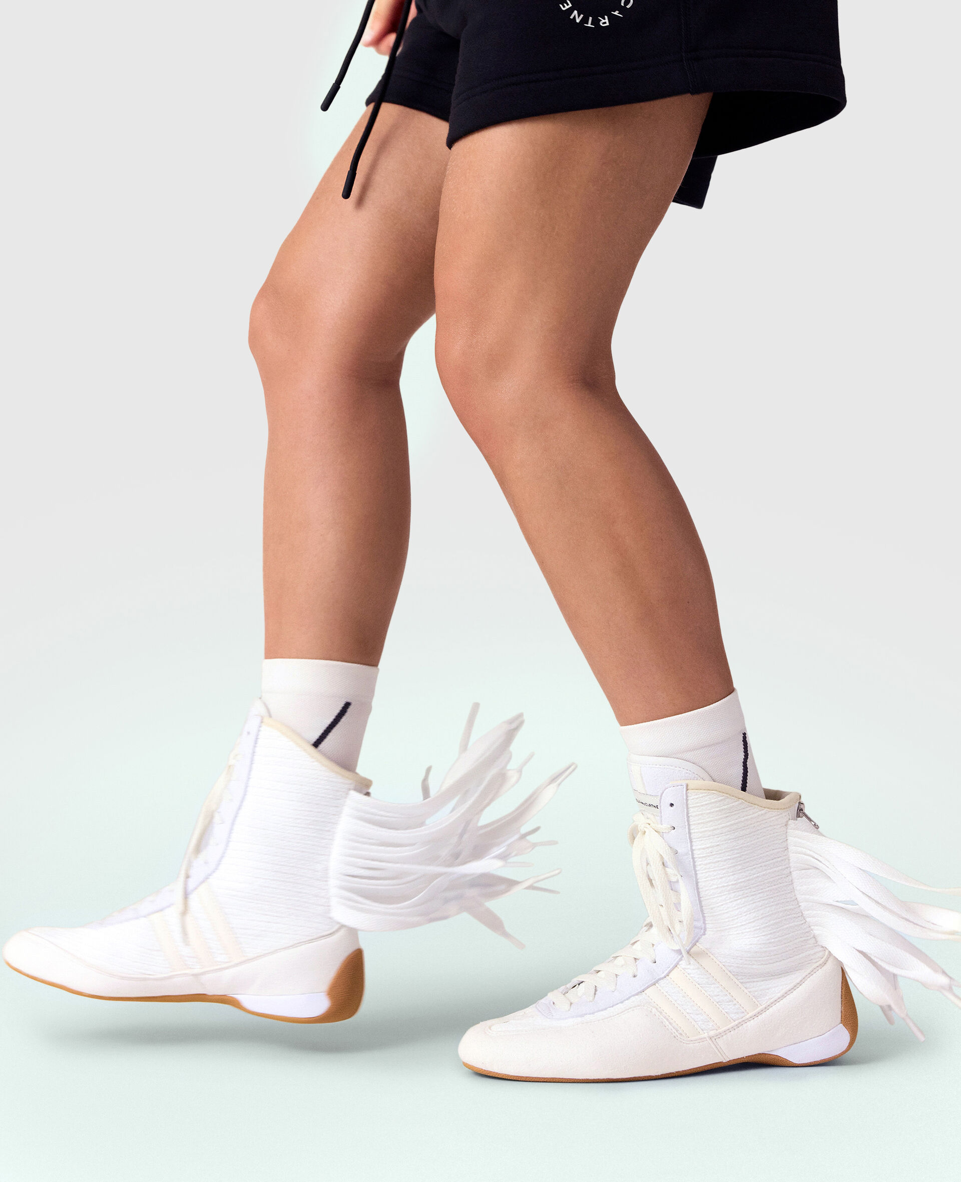 Women White Rasant Fringe High-Top Trainers | Stella McCartney NL