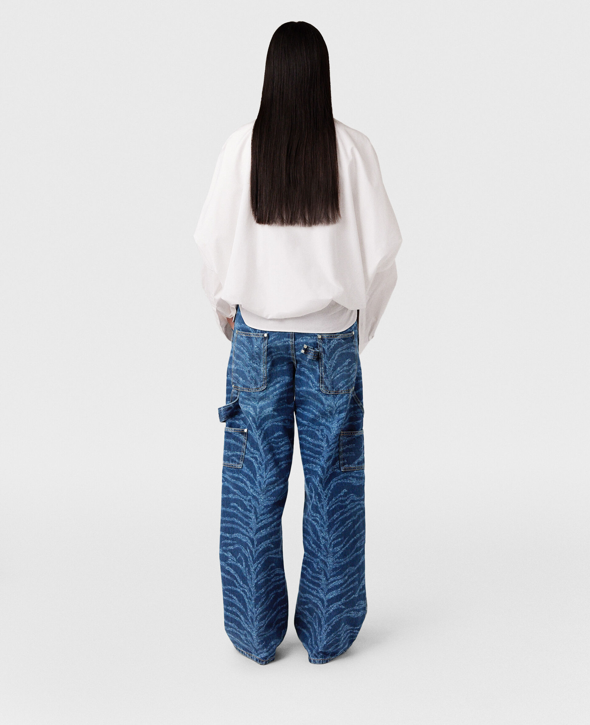 케이프 레이어 롱 슬리브 셔츠-화이트-large image number 4