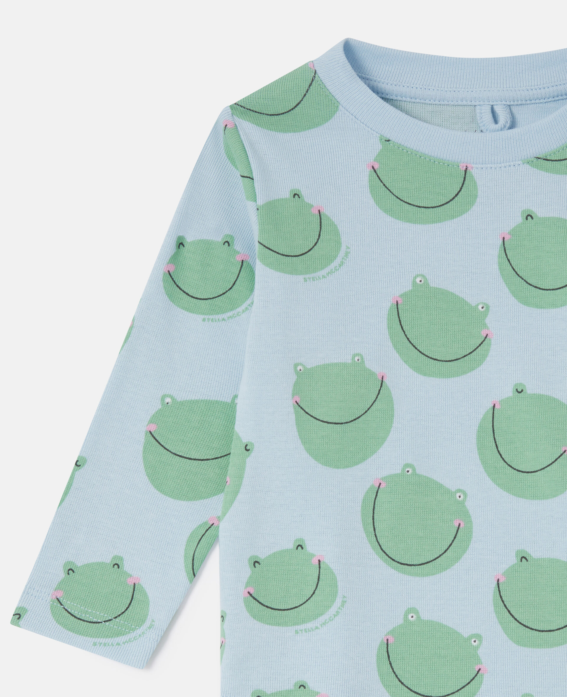 Frog Print Sweatshirt-Blue-large image number 1