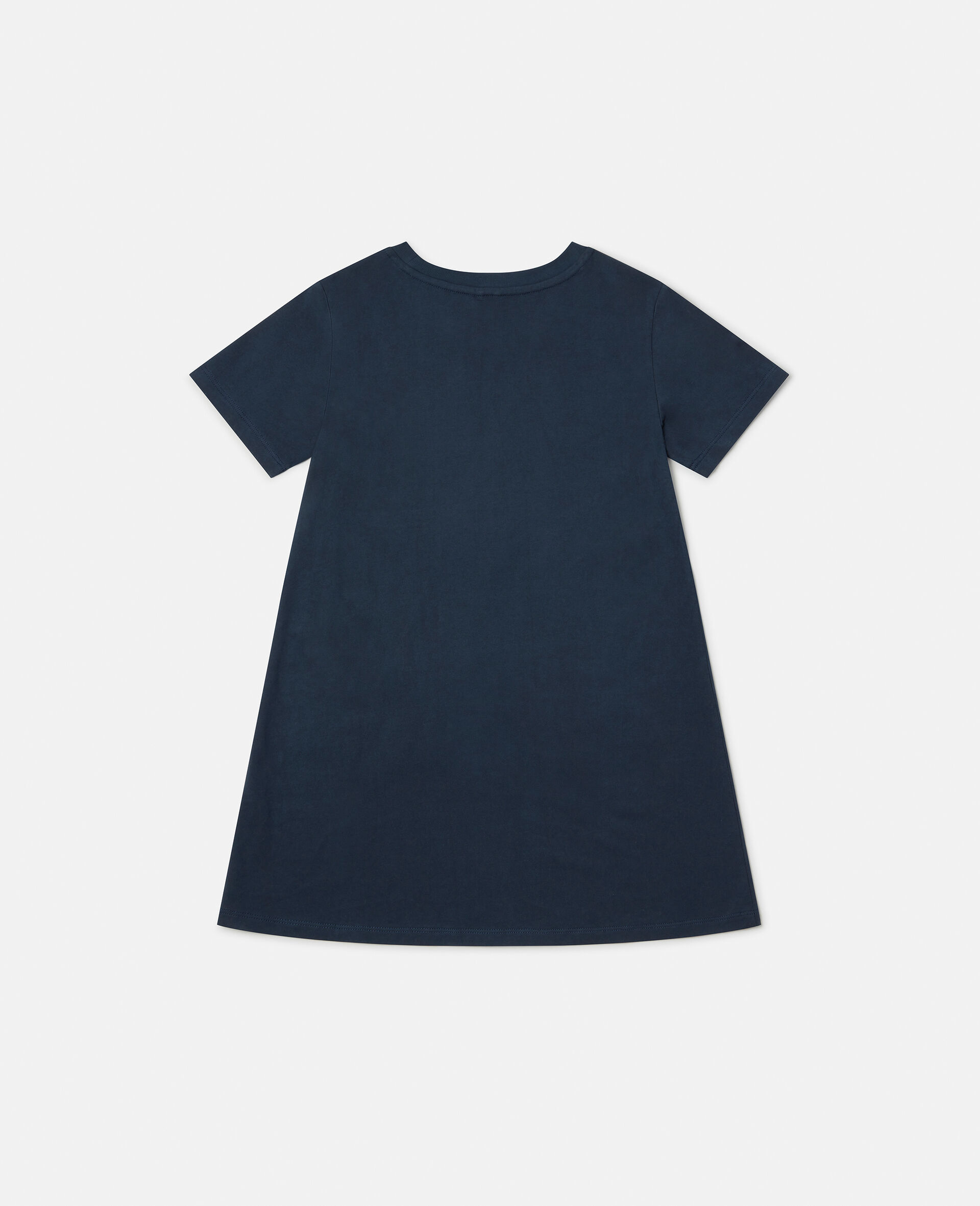 Fringed Star Sweatshirt Dress-Blue-large image number 2