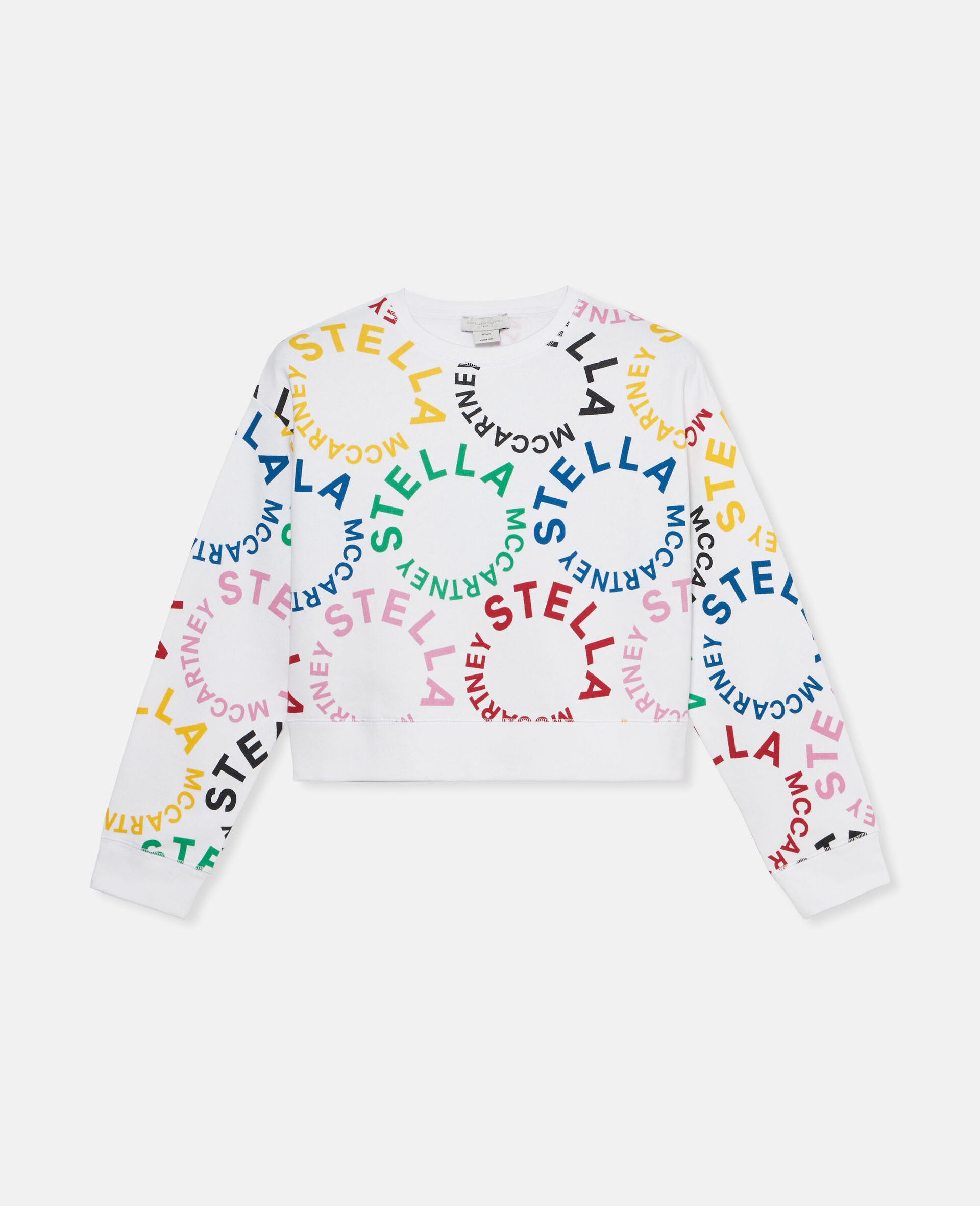 Circular Logo Cropped Sweatshirt-Multicolour-large image number 0