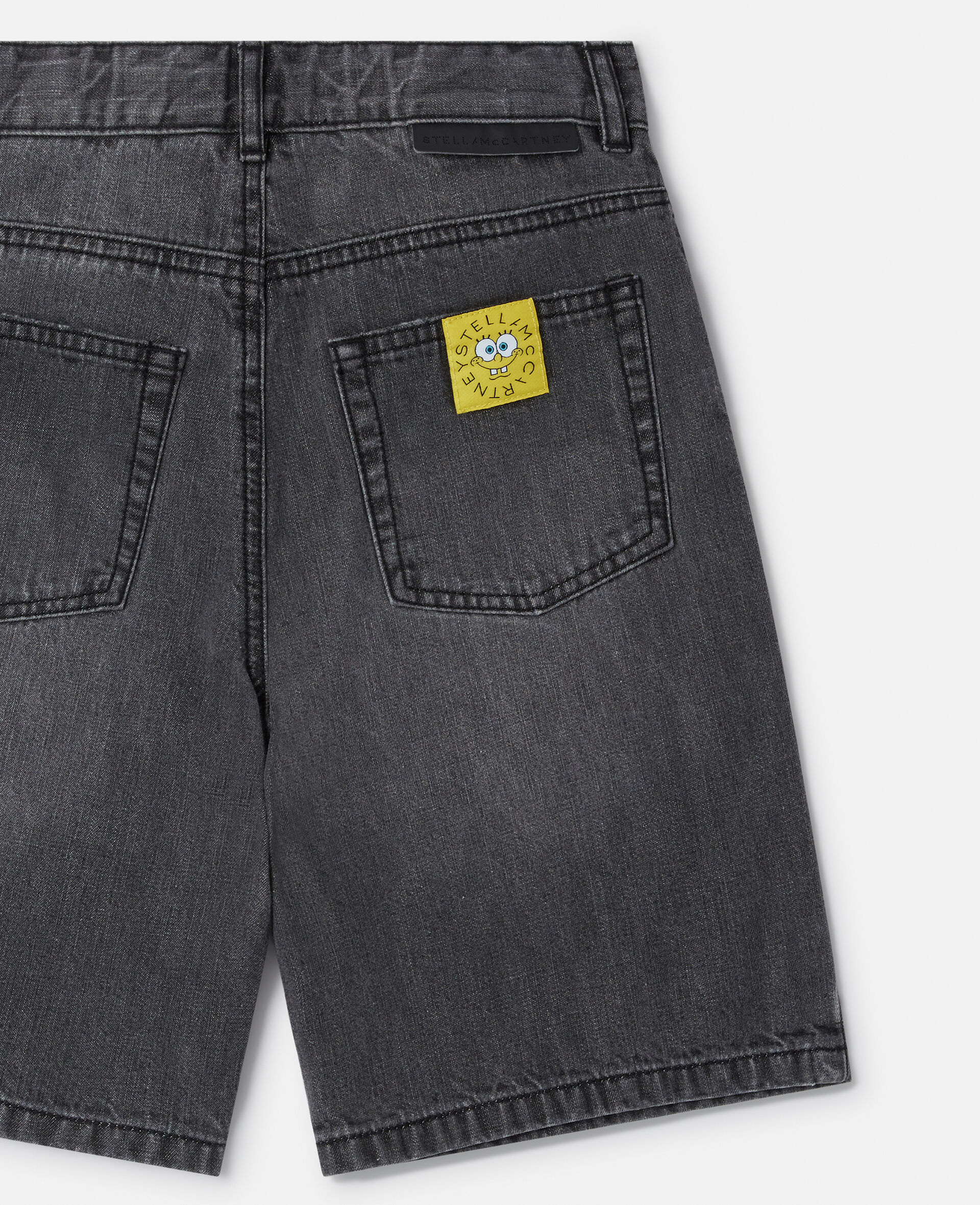 Jeansshorts mit Spongebob-Grafik-Grau-large image number 3