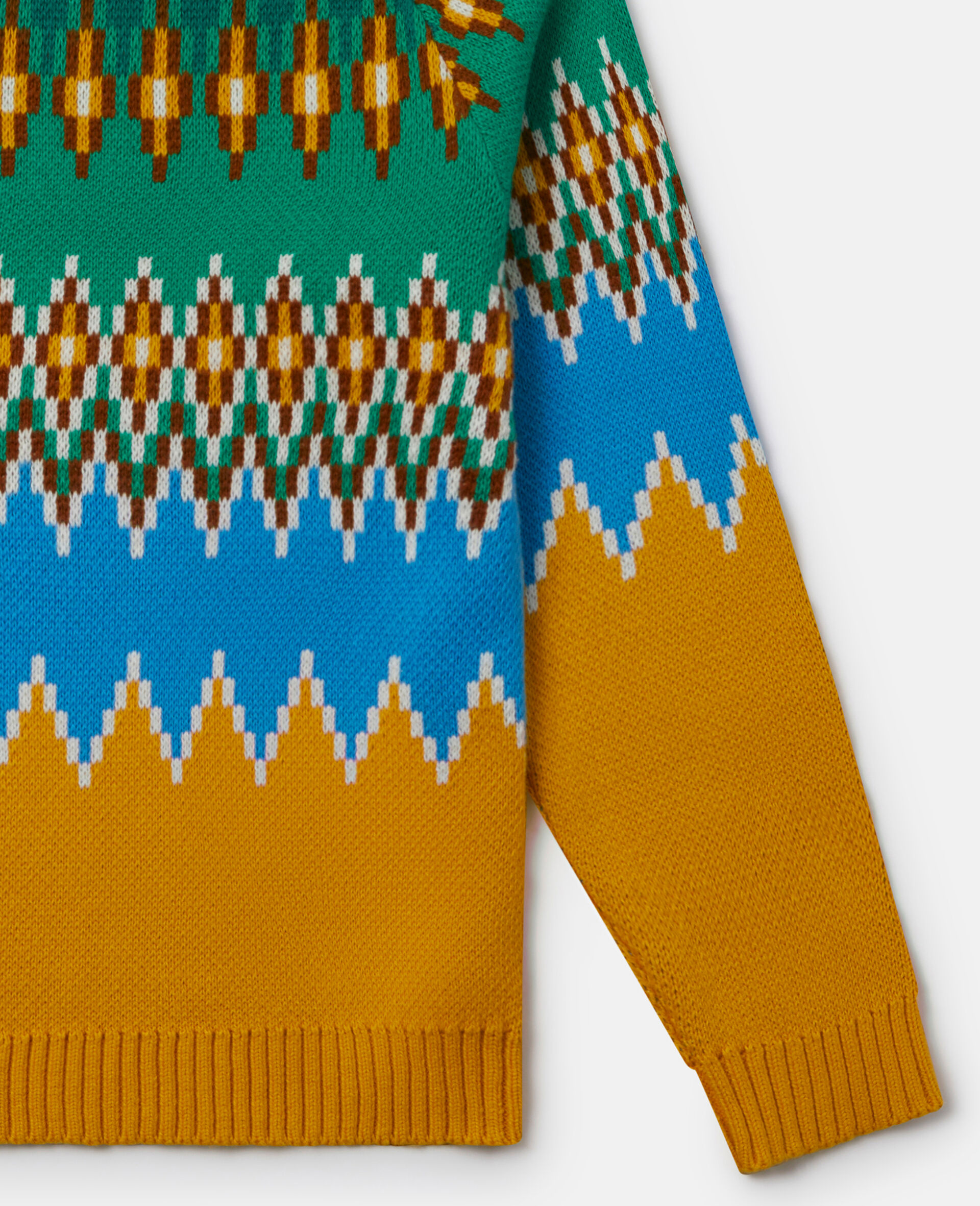 Zig-Zag Fair Isle Knit Jumper-Multicolour-large image number 3
