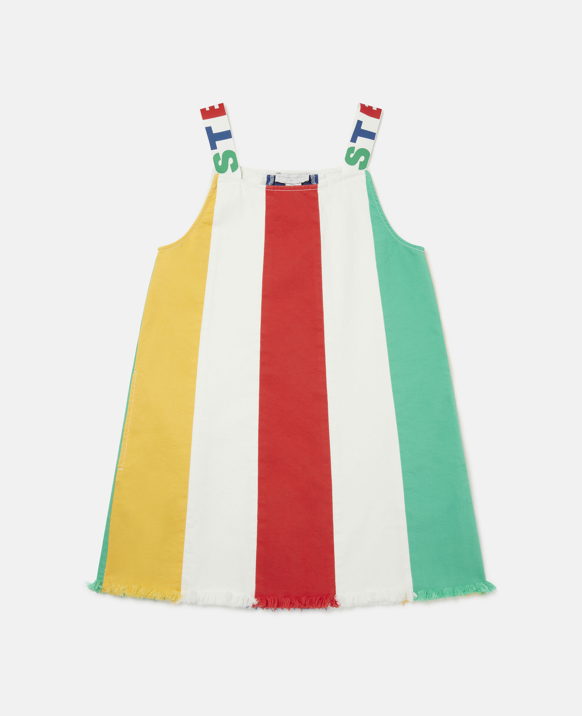 Color Block Denim Dress-Multicolour-large image number 0